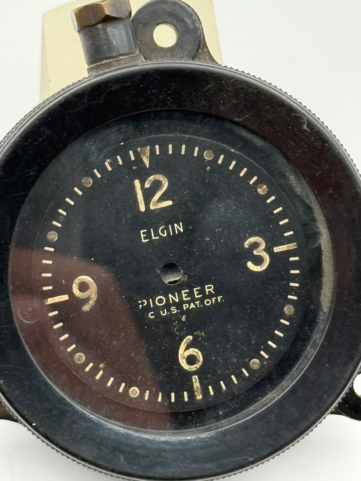 elgin pioneer cus pat off military war watch airplane rare 71mm