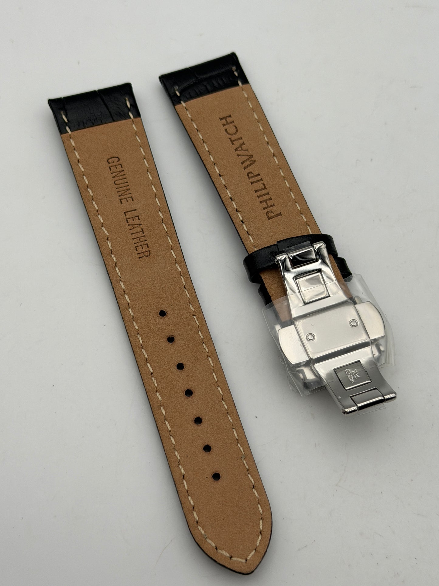 philip watch pelle con deployante 20mm cinturino strap