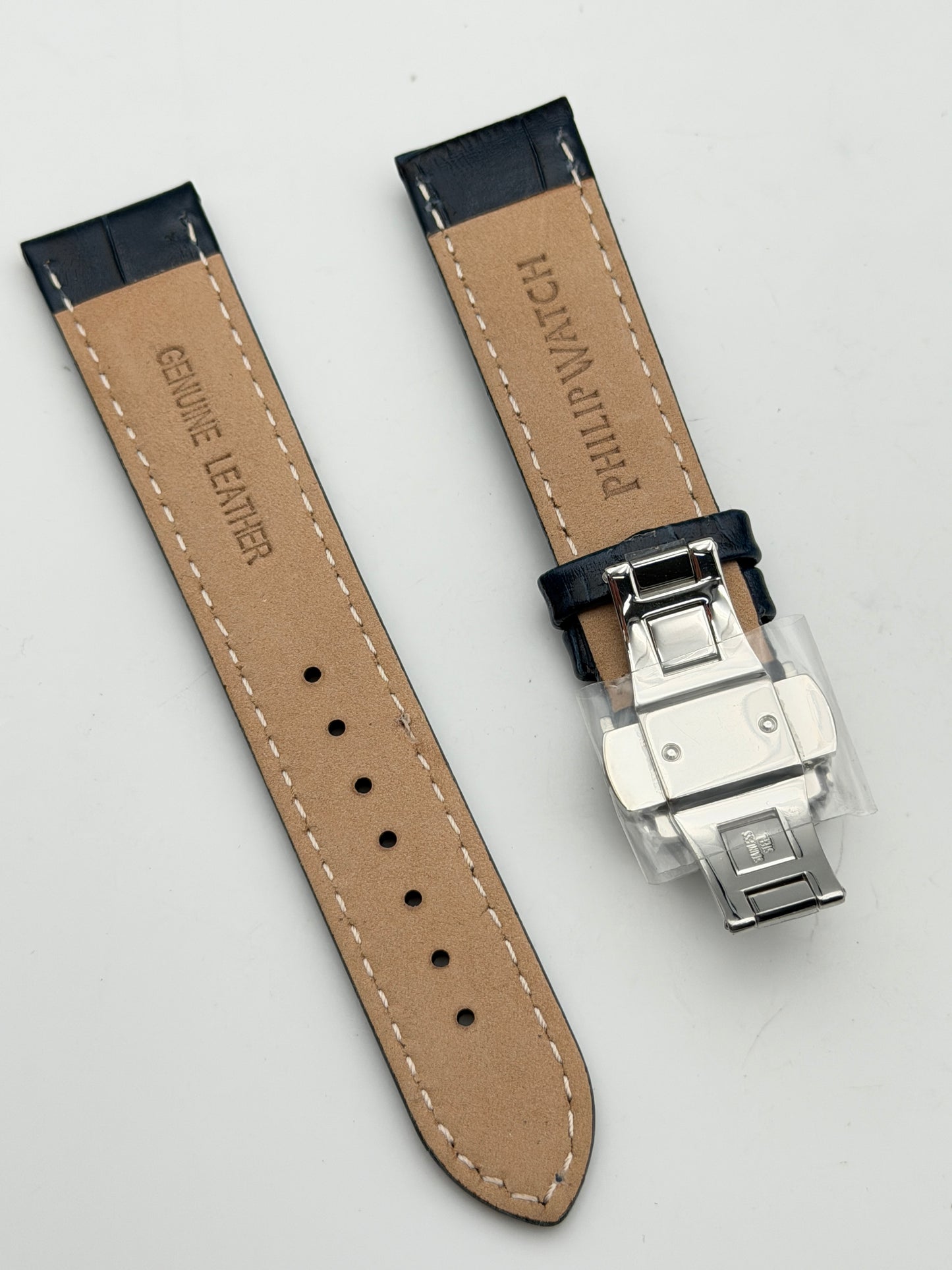 philip watch blu deployante acciaio 20mm cinturino strap