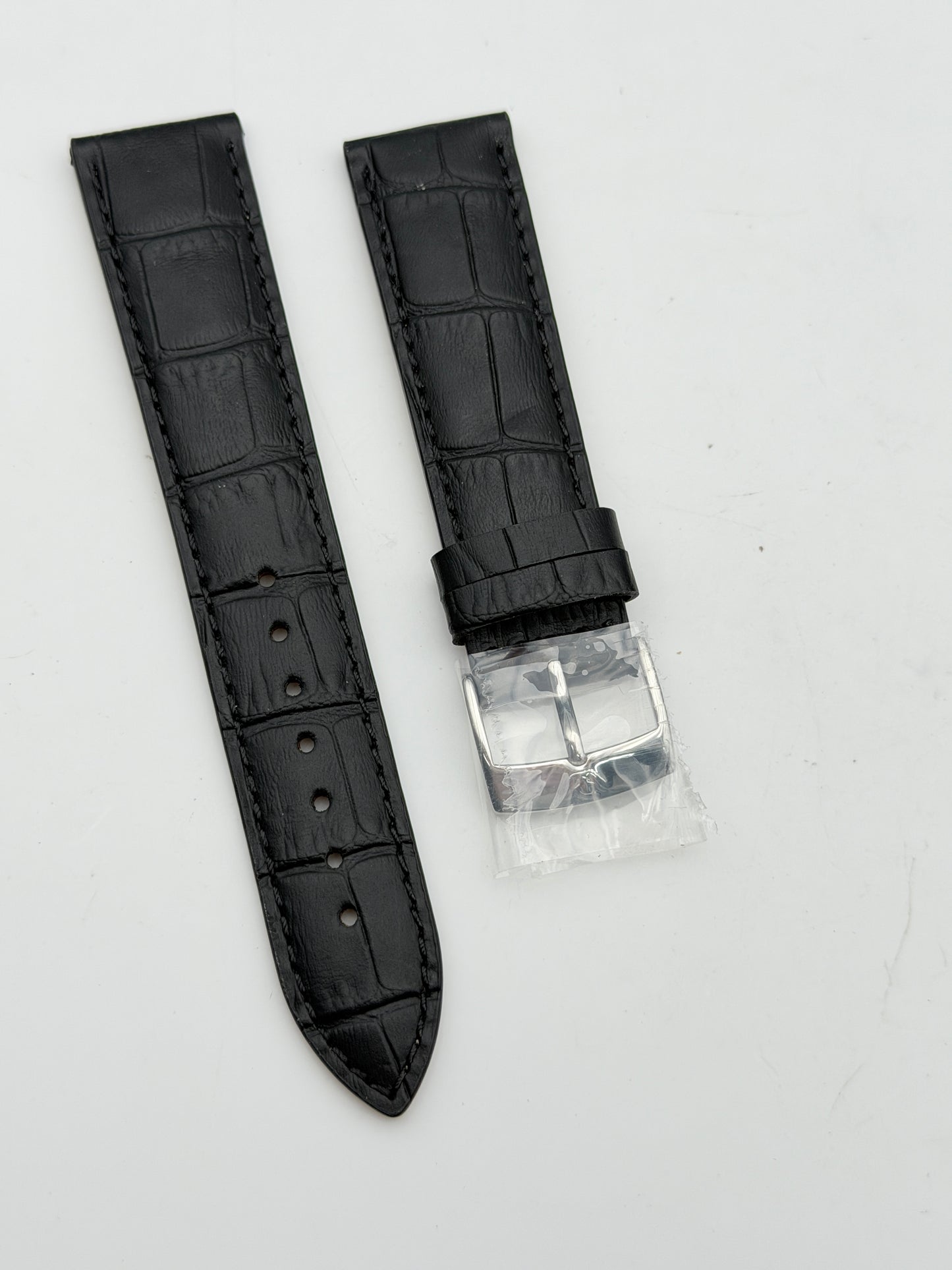 philip watch nero acciaio pelle 20mm cinturino strap