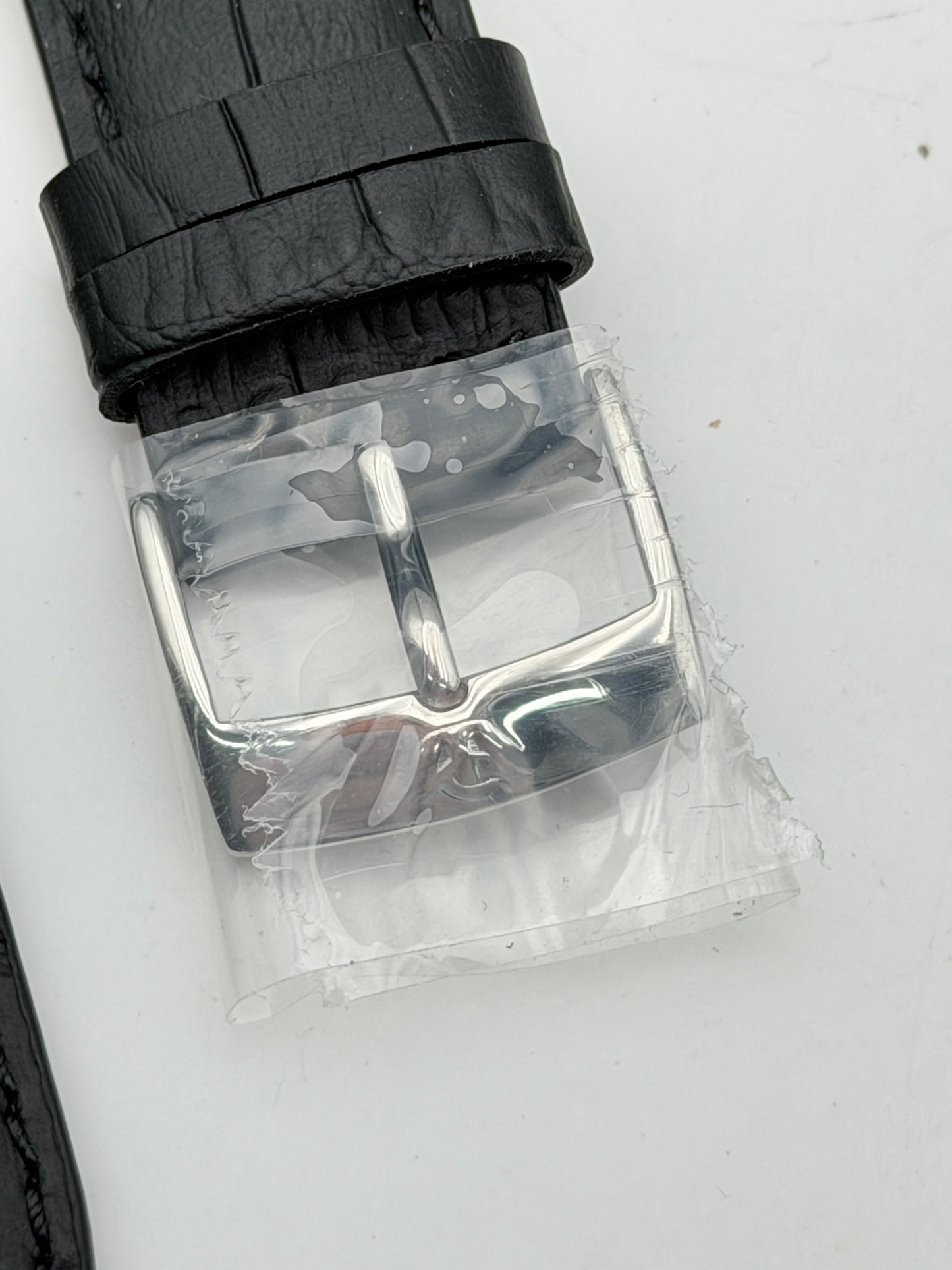 philip watch nero acciaio pelle 20mm cinturino strap