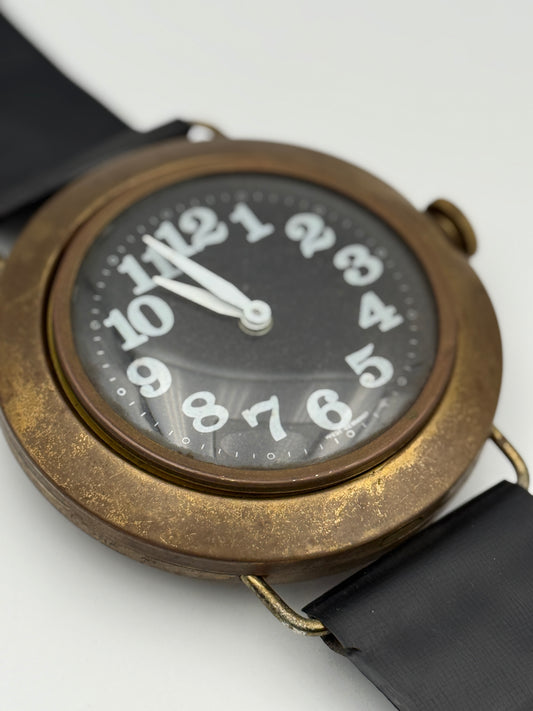vintage big watch swiss made orologio da parete
