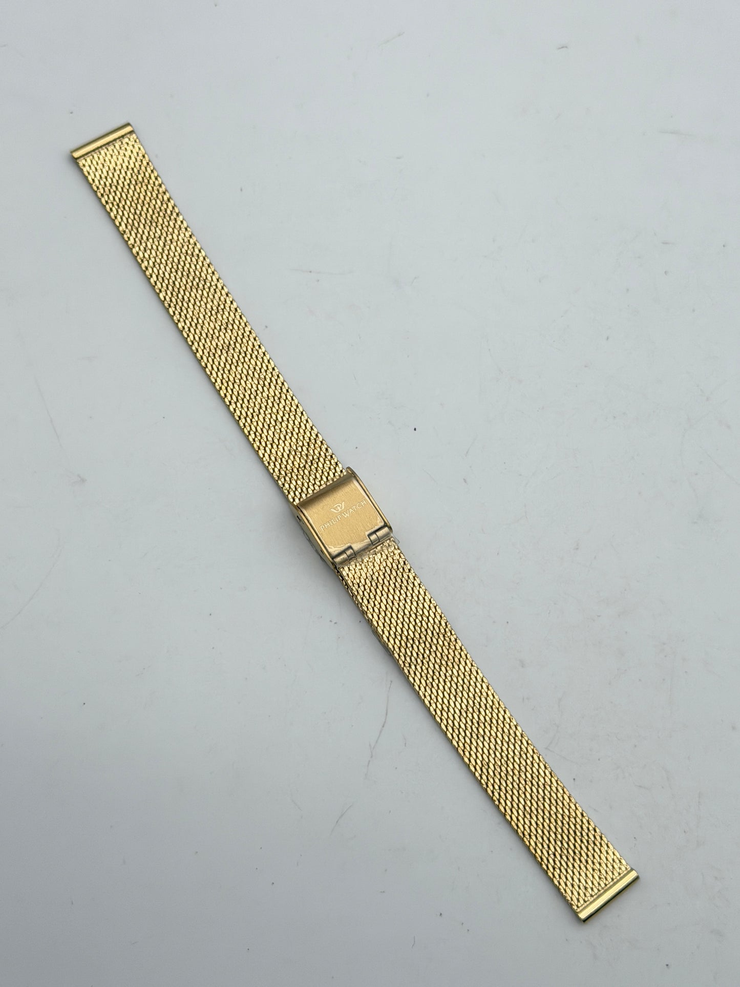 philip watch dorato mesh 13mm bracciale bracelet cinturino strap