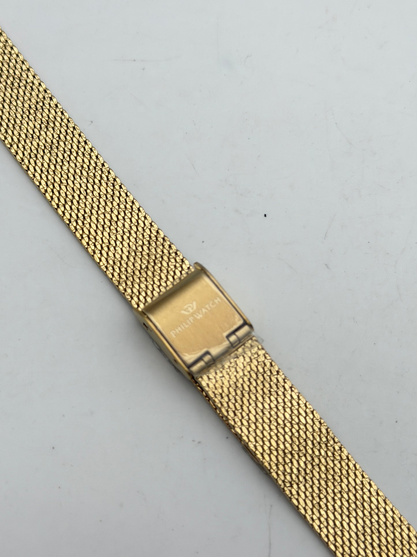 philip watch dorato mesh 13mm bracciale bracelet cinturino strap