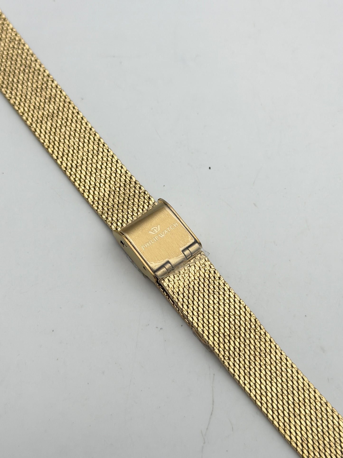 philip watch dorato mesh 13mm bracciale bracelet cinturino strap