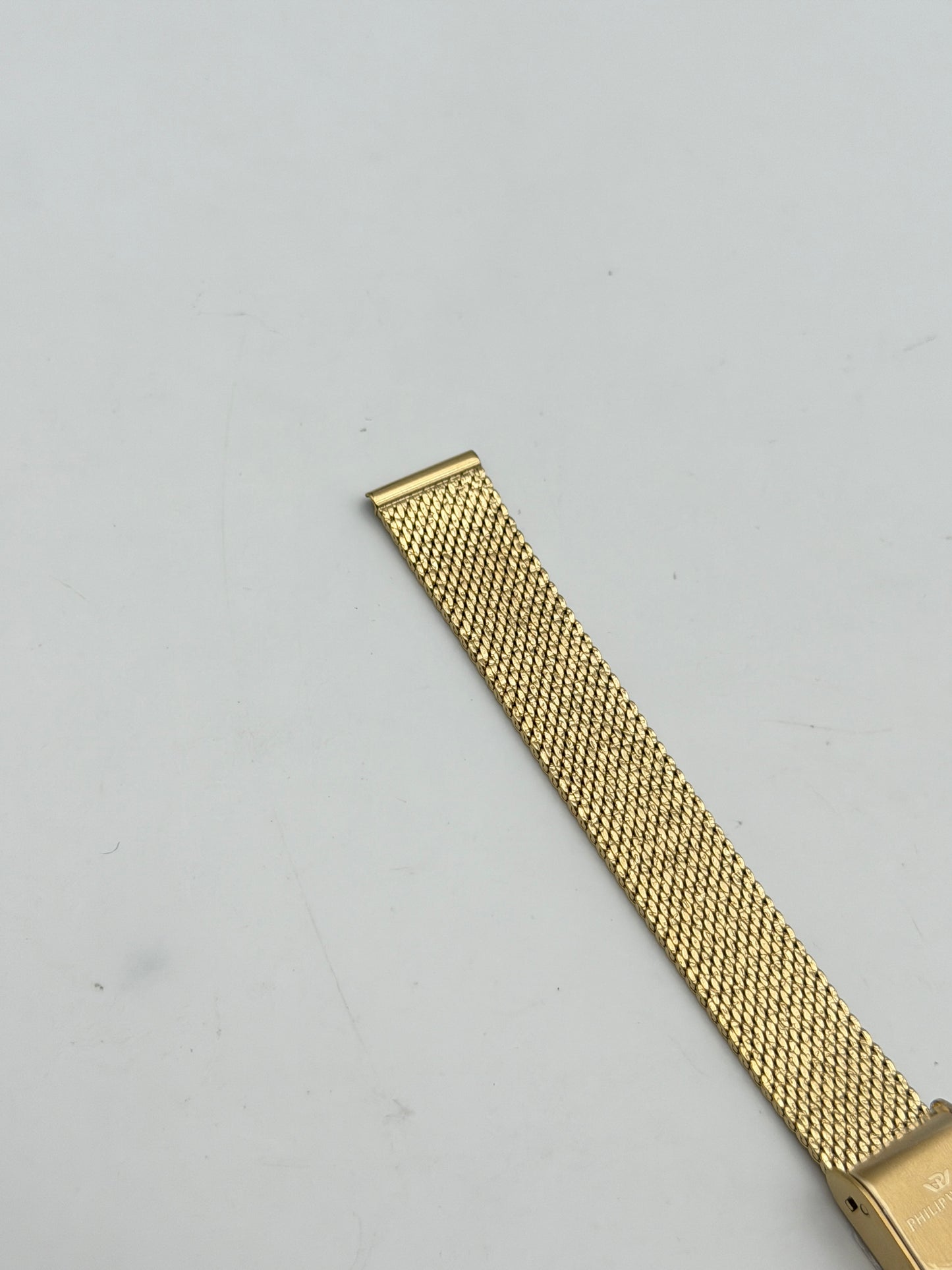 philip watch dorato mesh 13mm bracciale bracelet cinturino strap