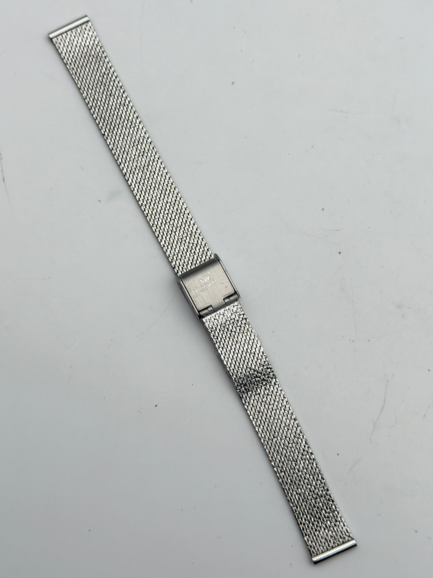 philip watch mesh acciaio 12mm bracciale bracelet steel