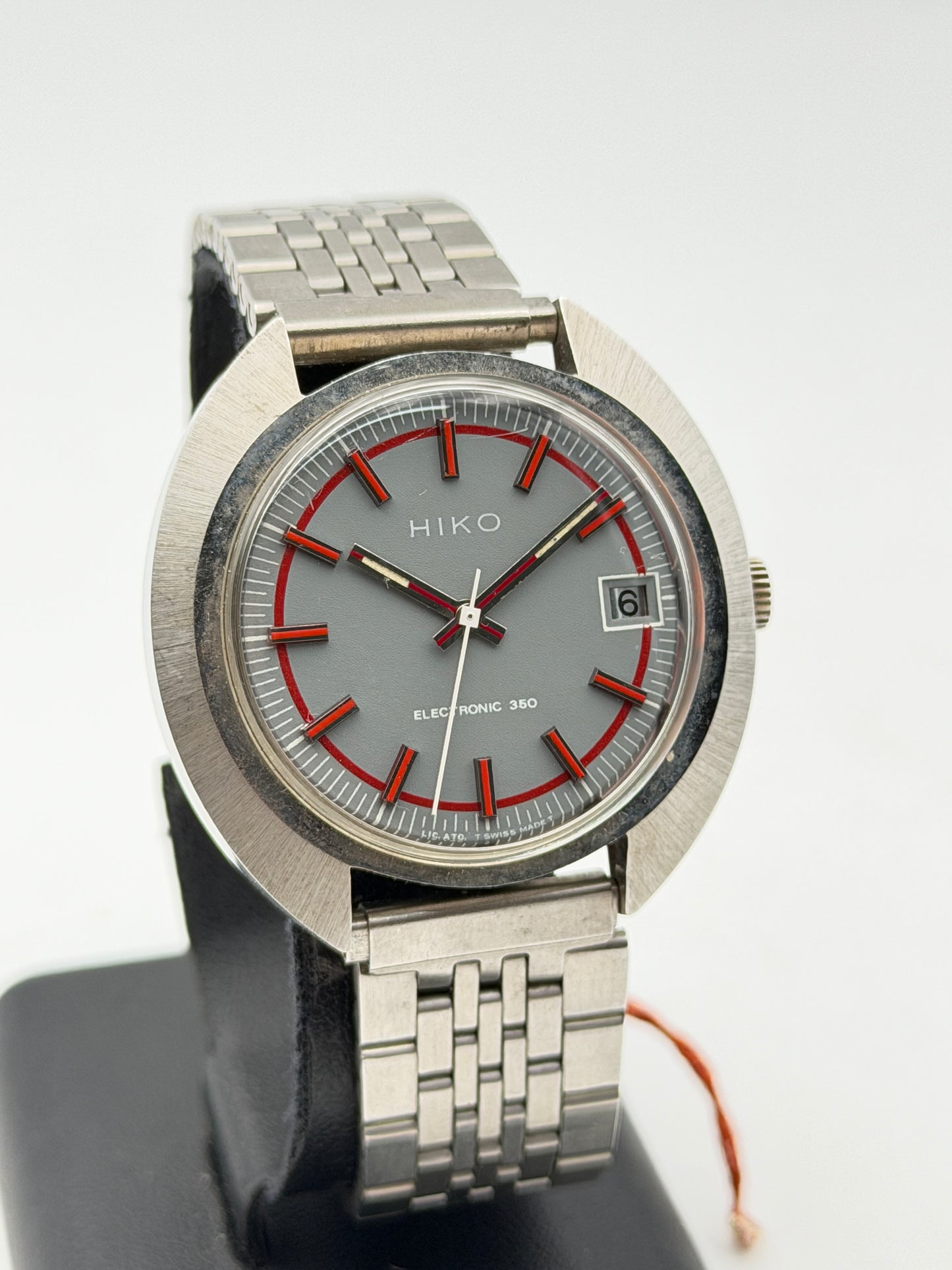 hiko electronic ufo 350 swiss made nos new old stock 39mm