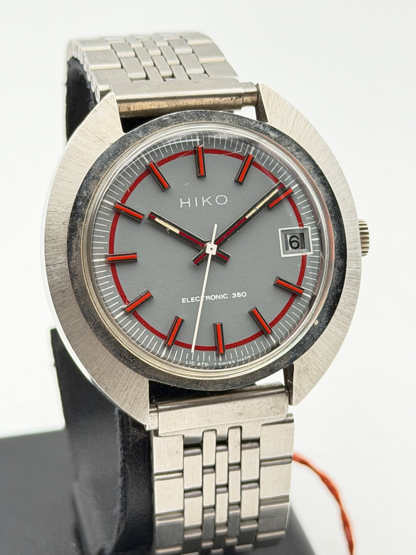hiko electronic ufo 350 swiss made nos new old stock 39mm