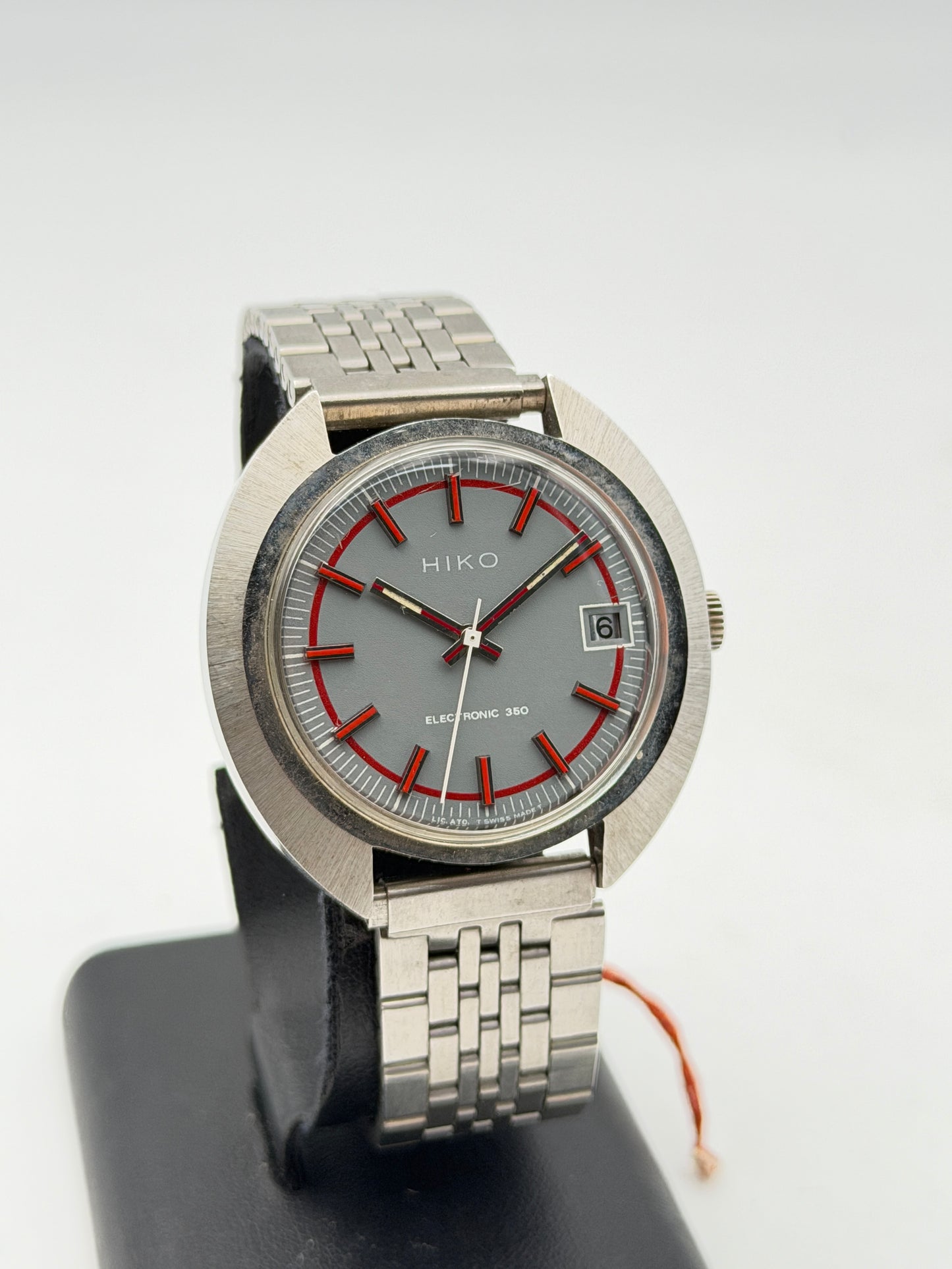hiko electronic ufo 350 swiss made nos new old stock 39mm