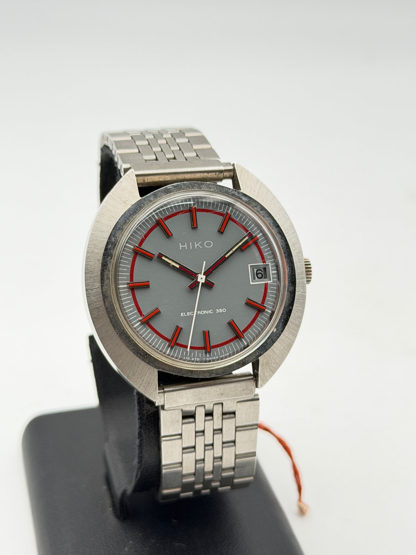 hiko electronic ufo 350 swiss made nos new old stock 39mm