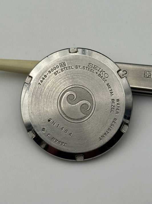 seiko 7a48-5000 34,5mm fondello caseback a vite to screw vintage