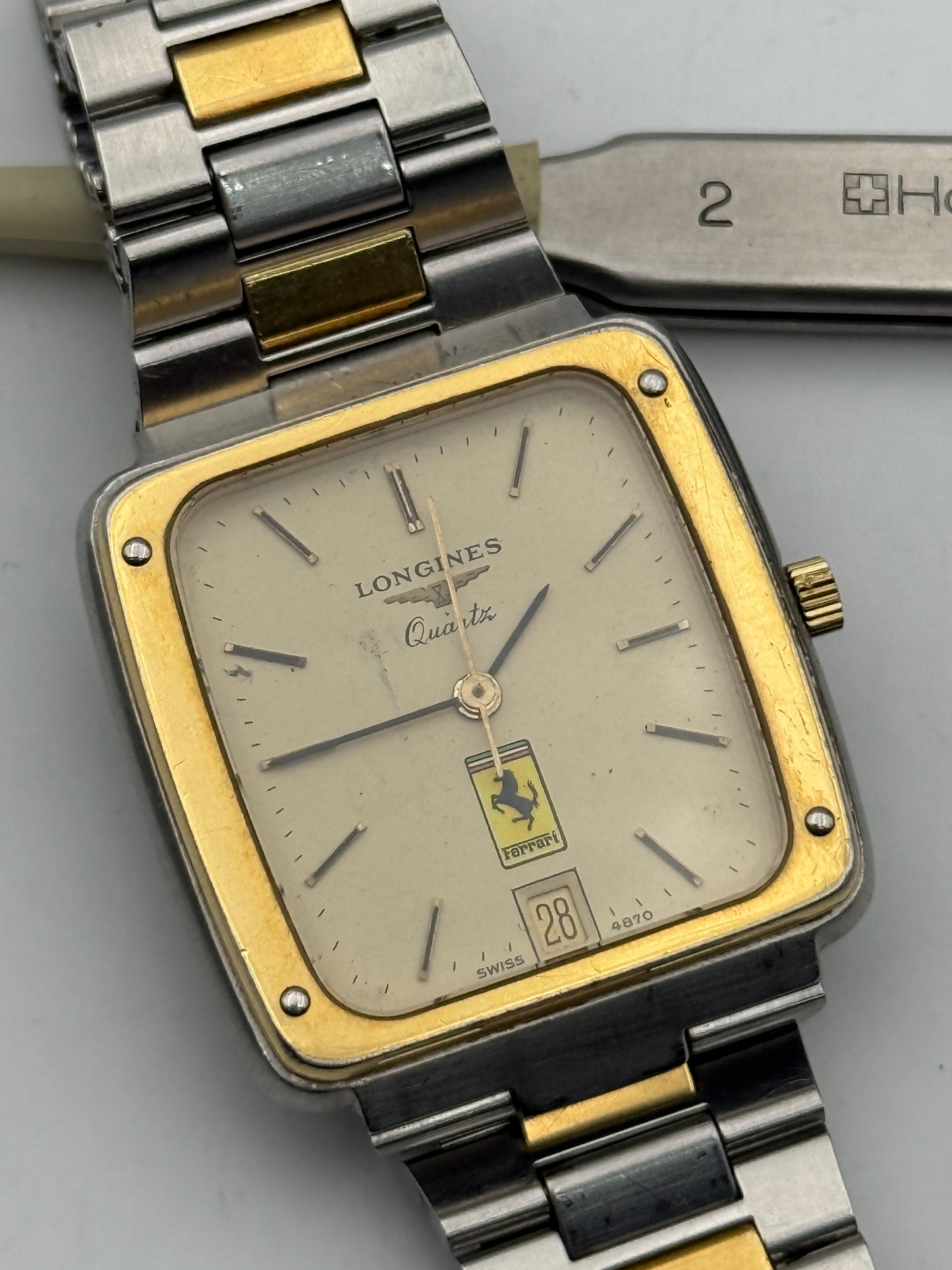 longines quartz ferrari 30x33mm limited edition vintage