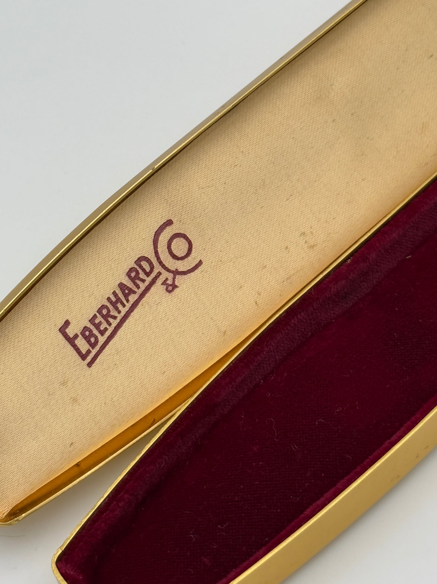 eberhard box scatola watch vintage gold plated