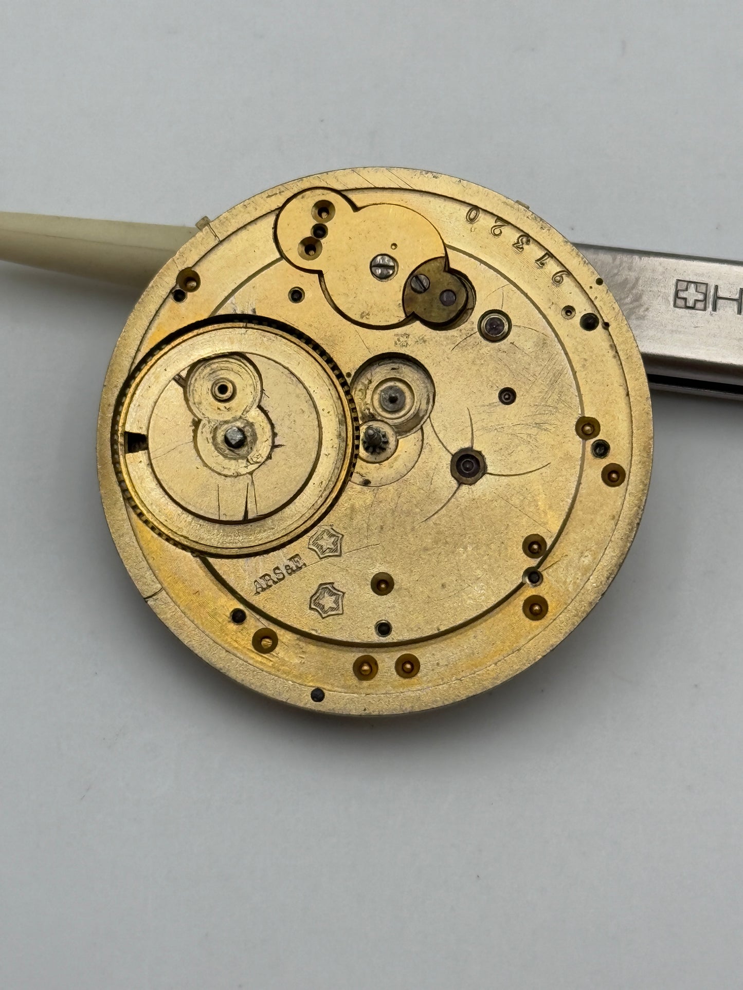 arsae chiavetta cilindro keys cylinder pocket watch movement movimento 36,2mm