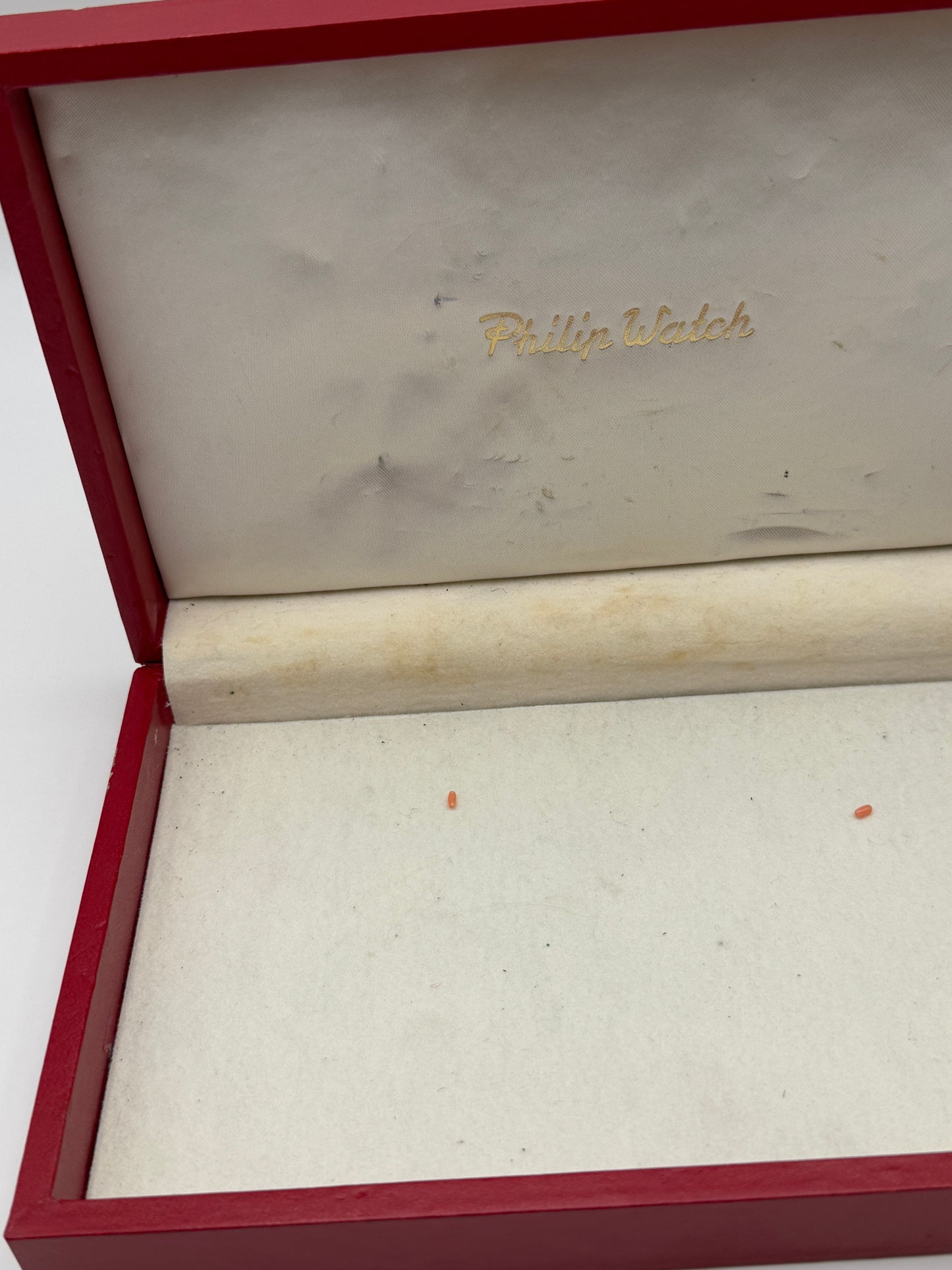philip watch bienne watch box scatola vintage red
