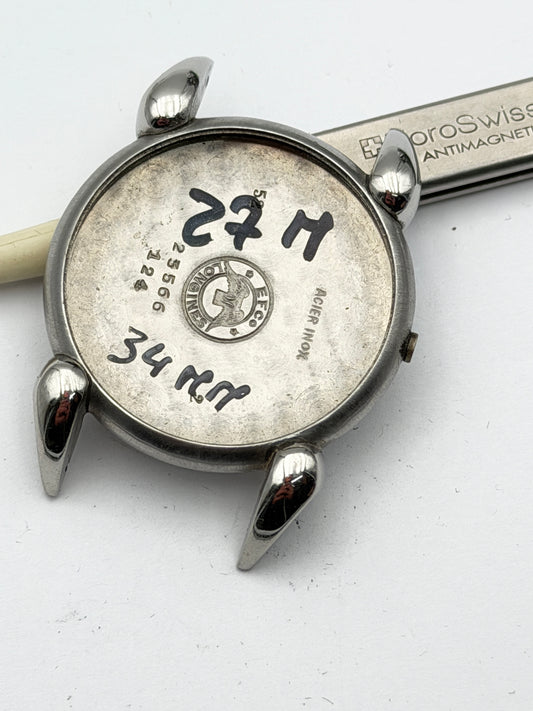 longines 27m fancy lug 37mm cassa case