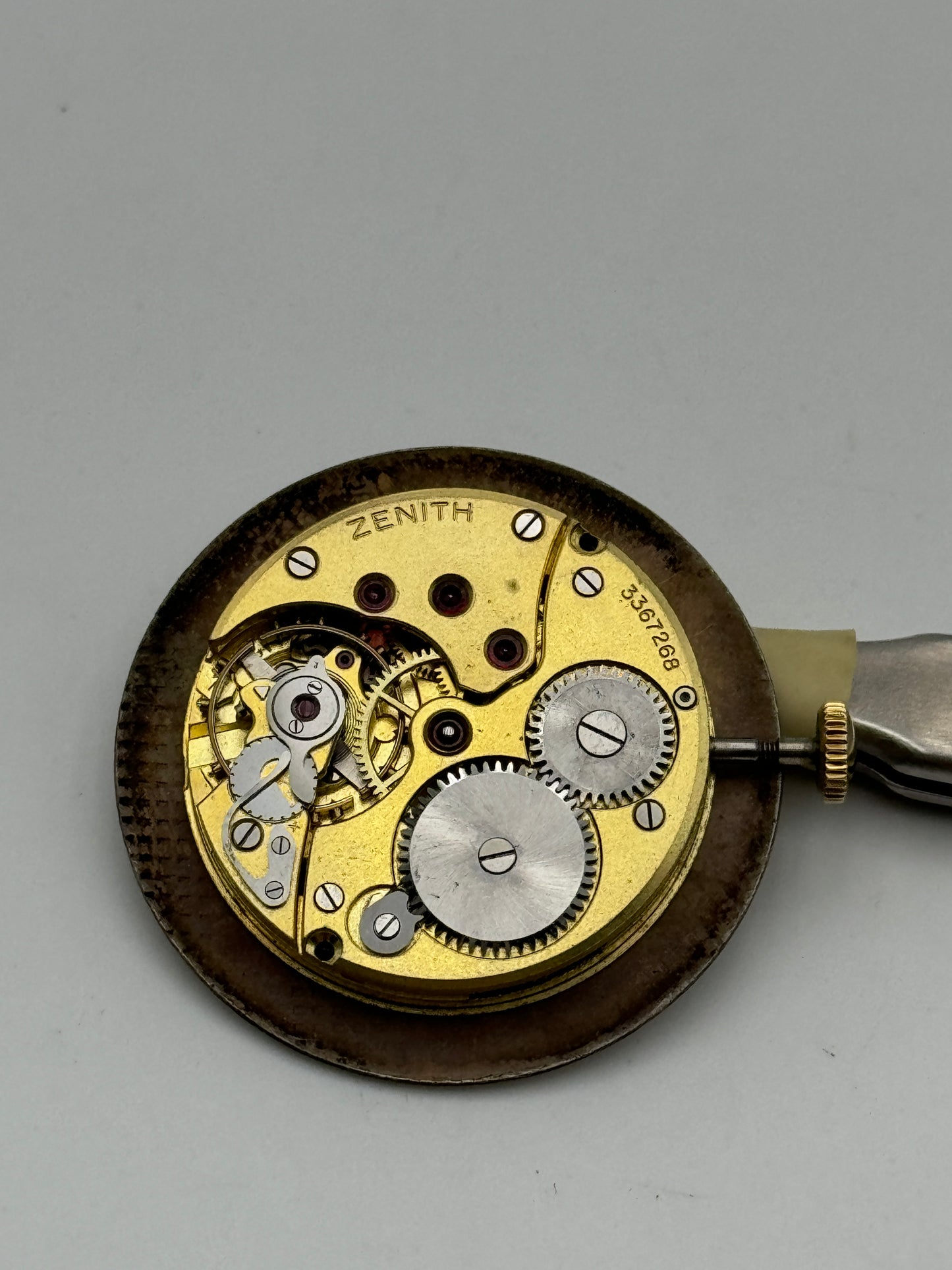 Zenith 12-4-p collo di cigno chronometre movement movimento