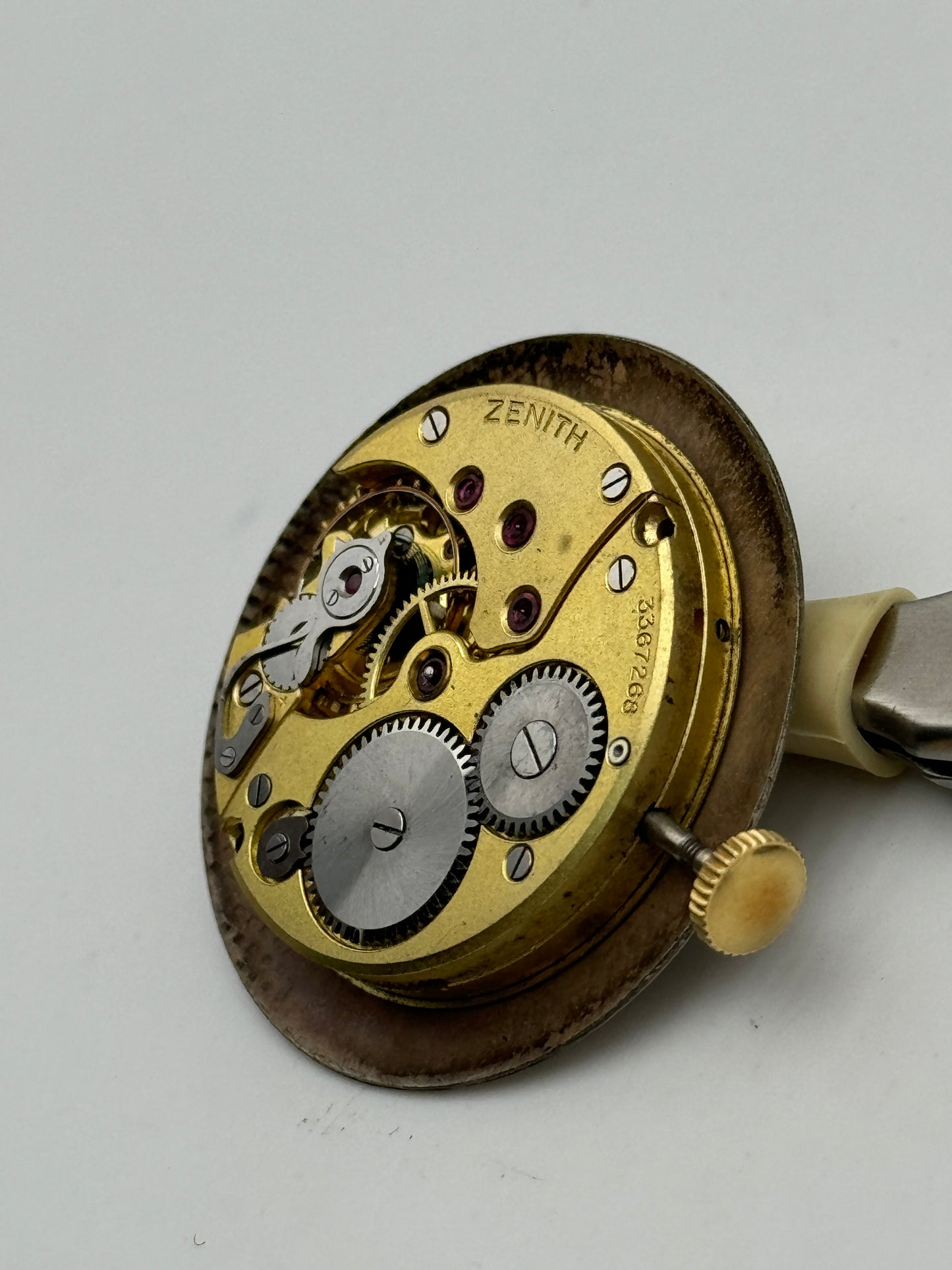 Zenith 12-4-p collo di cigno chronometre movement movimento