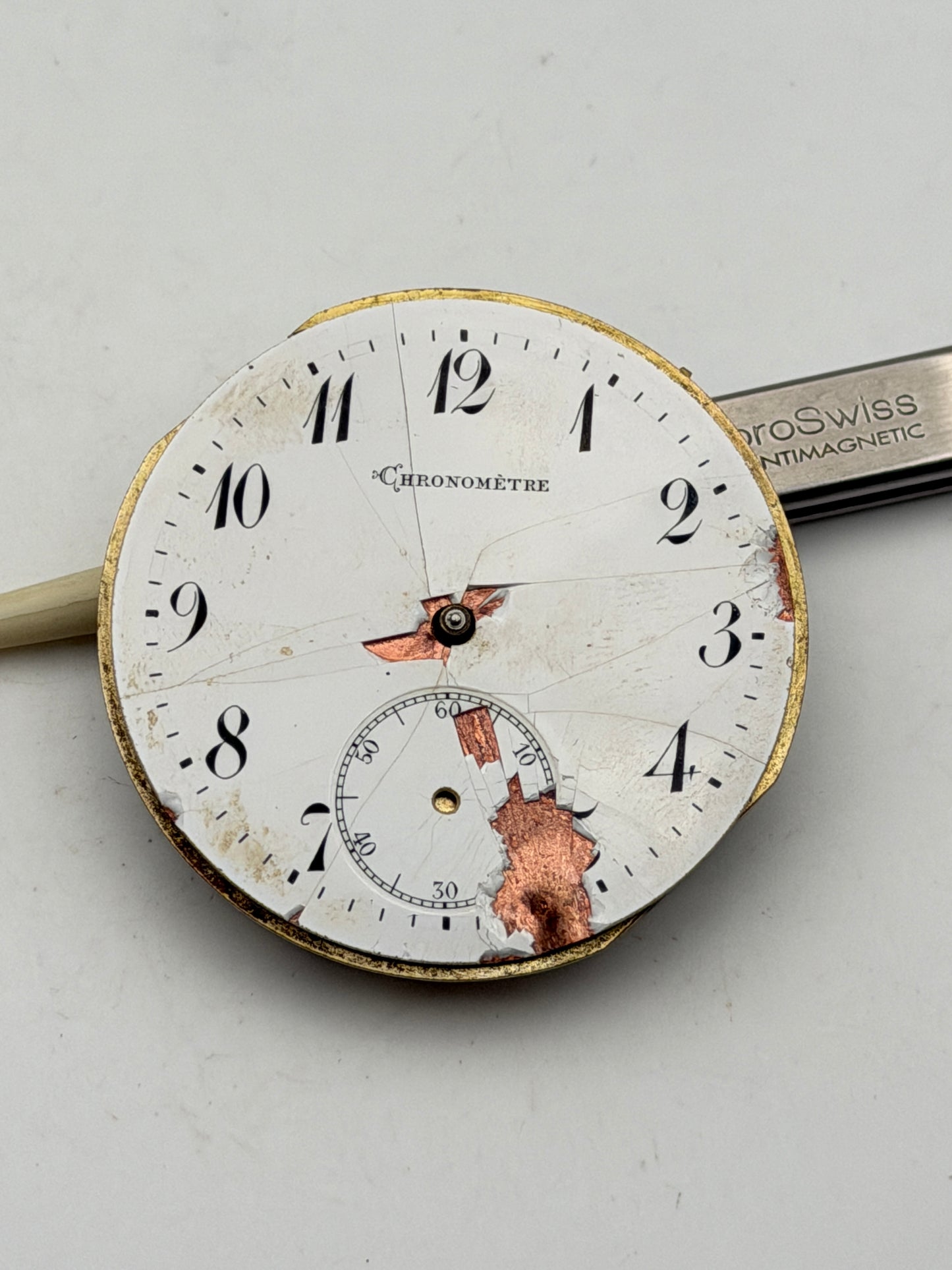 chronometre a.renversement 44.5mm pocket watch movement movimento