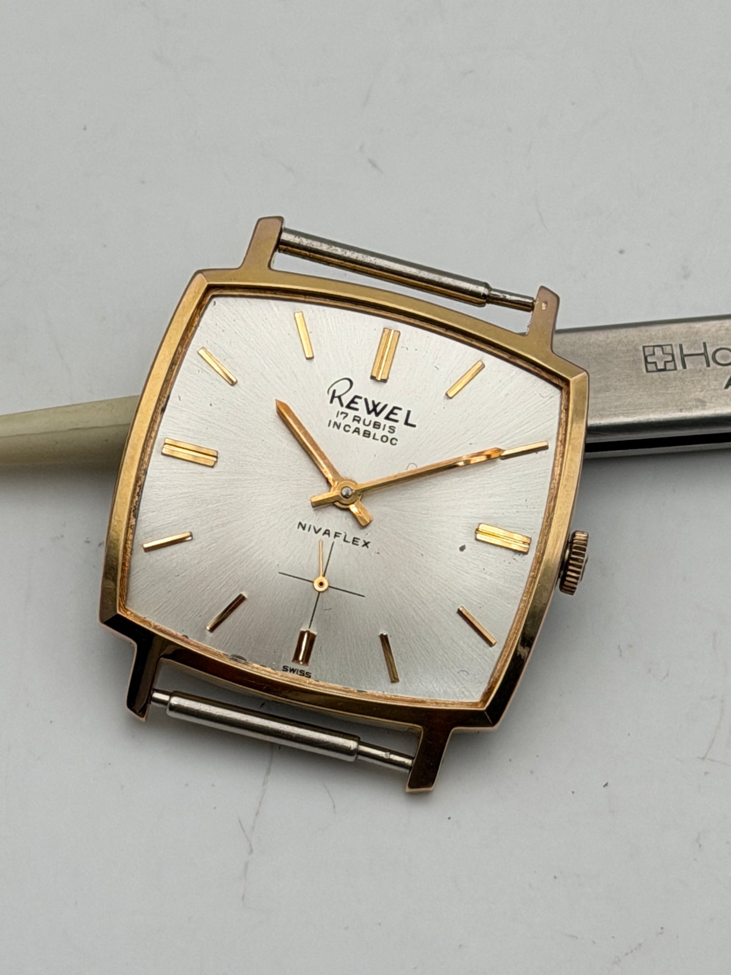rewel cioccolatone 31mmx36mm vintage watch