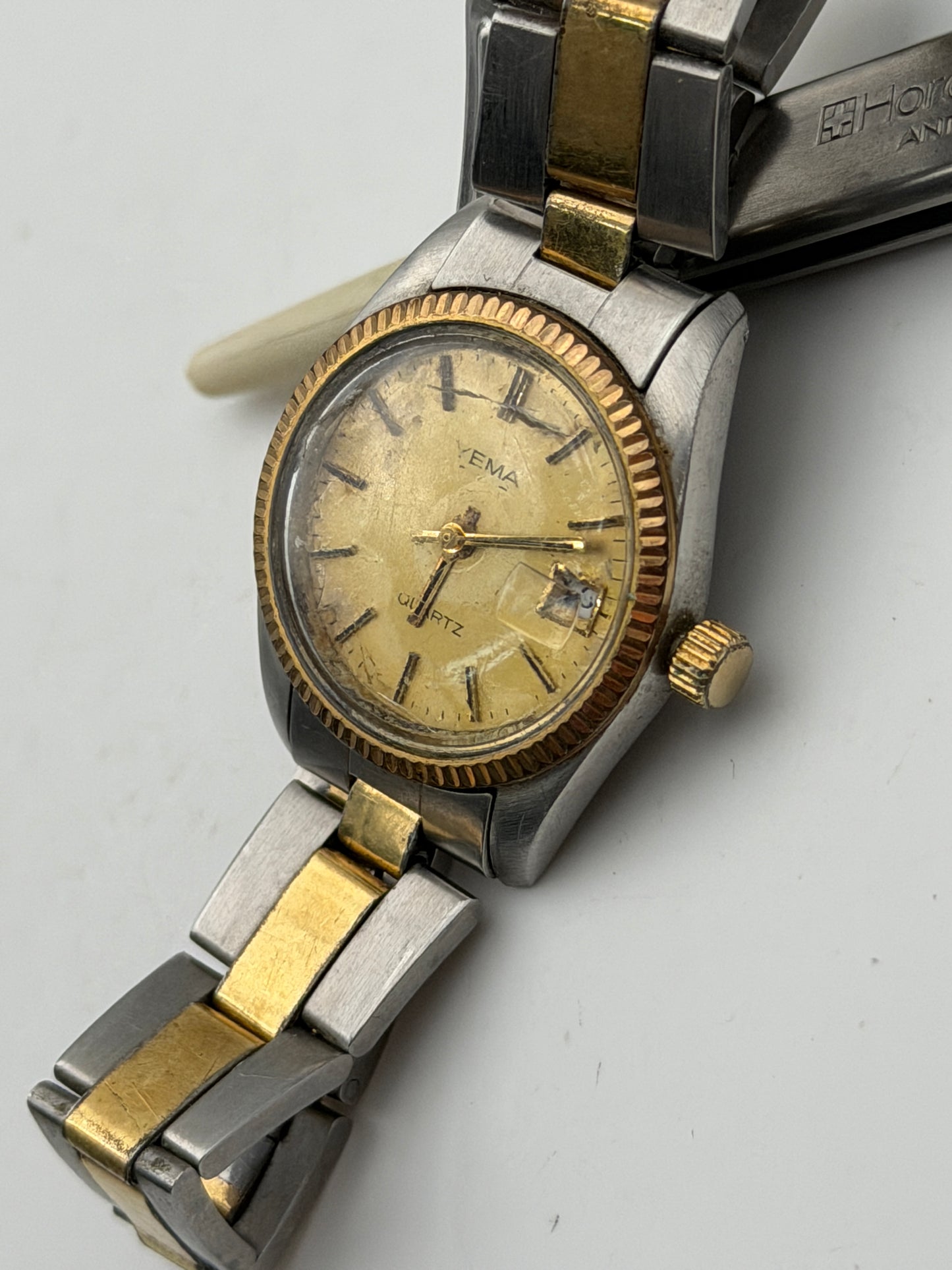 yema quartz swiss made 25mm watch vintage
