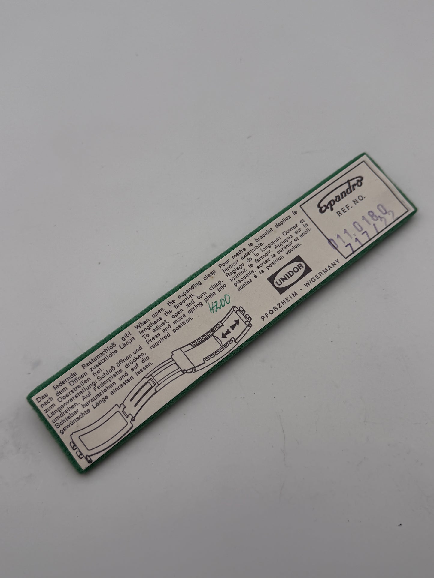 expandro 22-18mm db pat 2111820 bracciale bracelet cinturino strap NOS DIVER