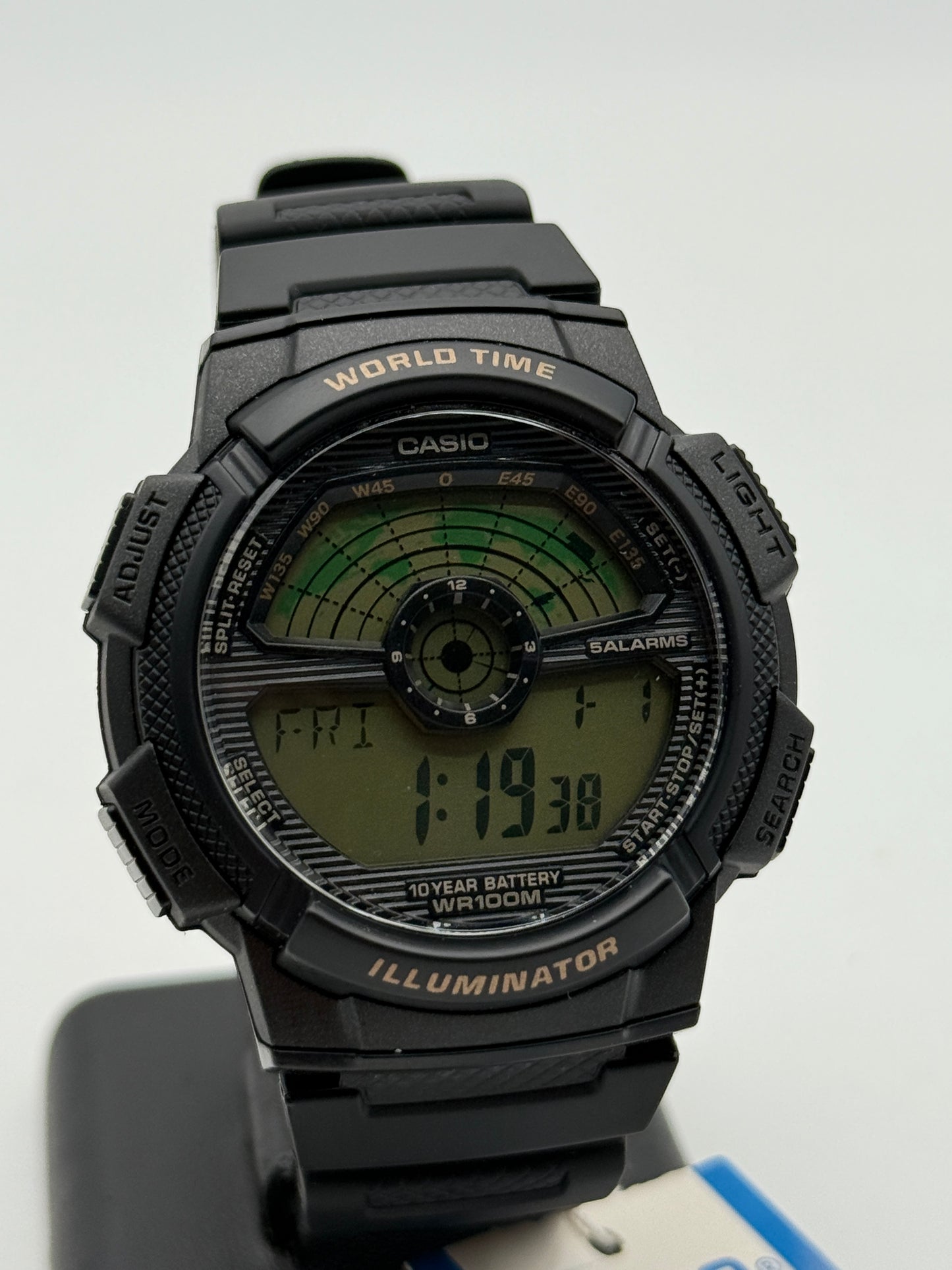 casio world time nos 3254 ae-1100w 45mm box