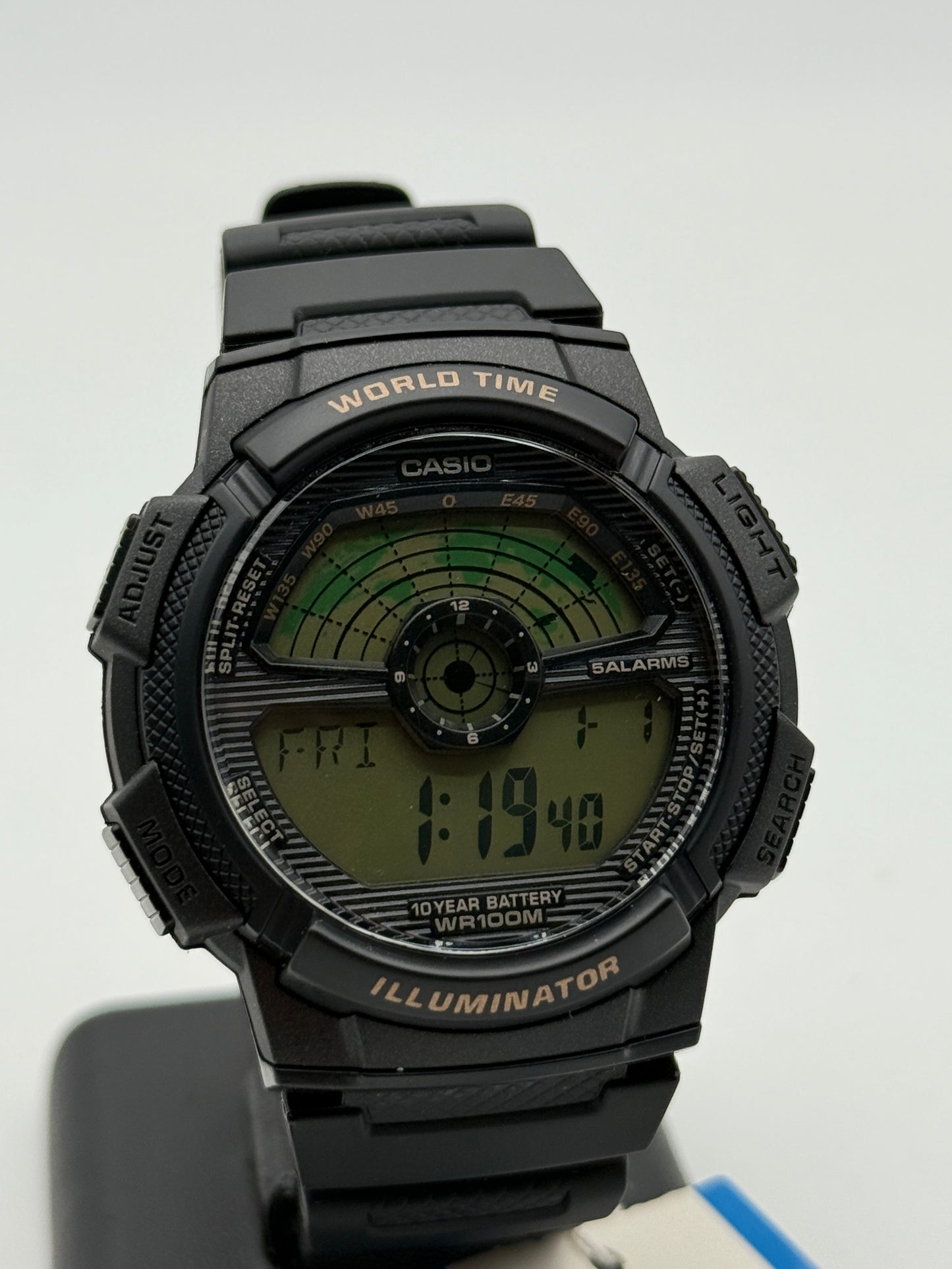 casio world time nos 3254 ae-1100w 45mm box