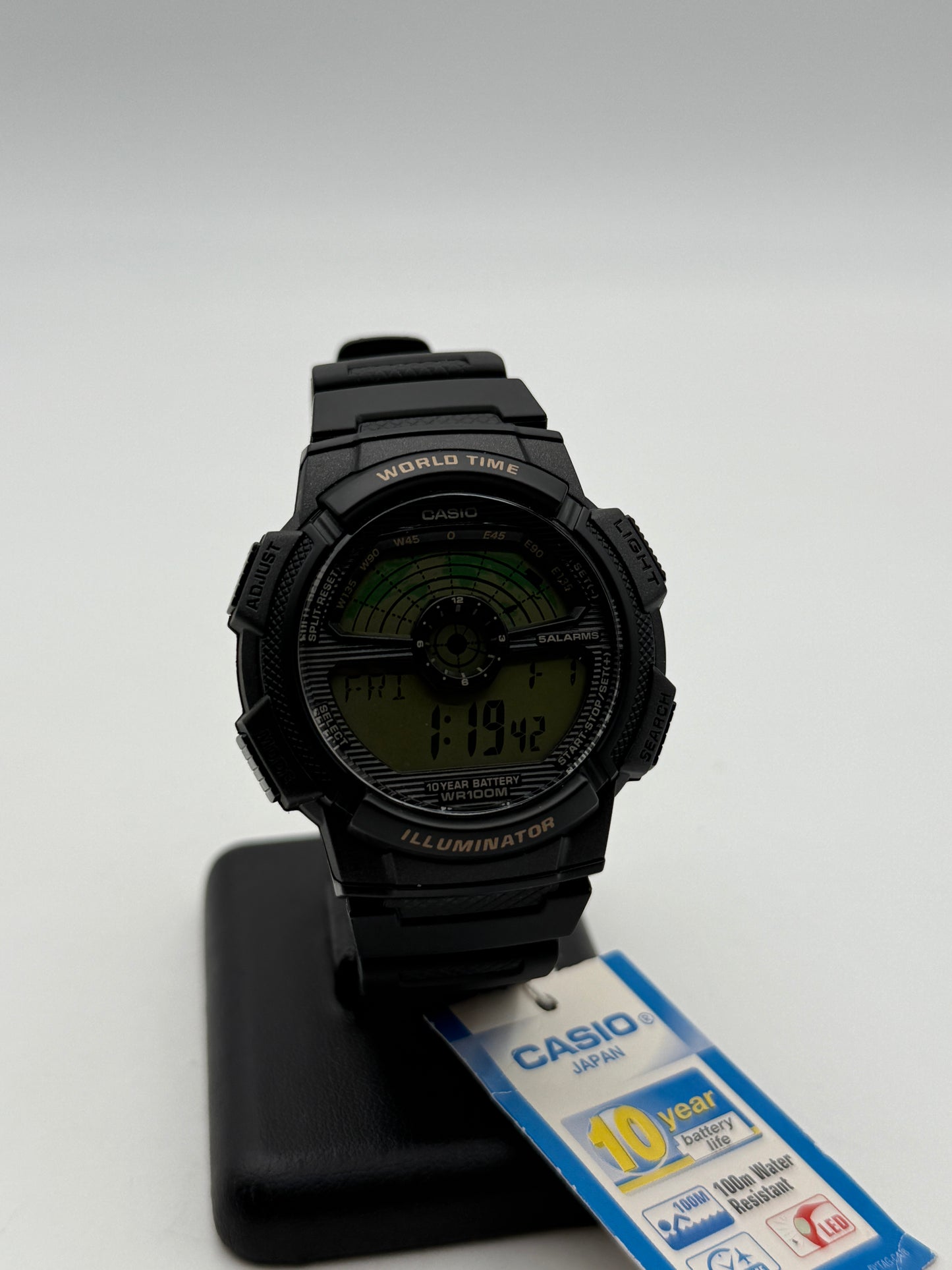 casio world time nos 3254 ae-1100w 45mm box
