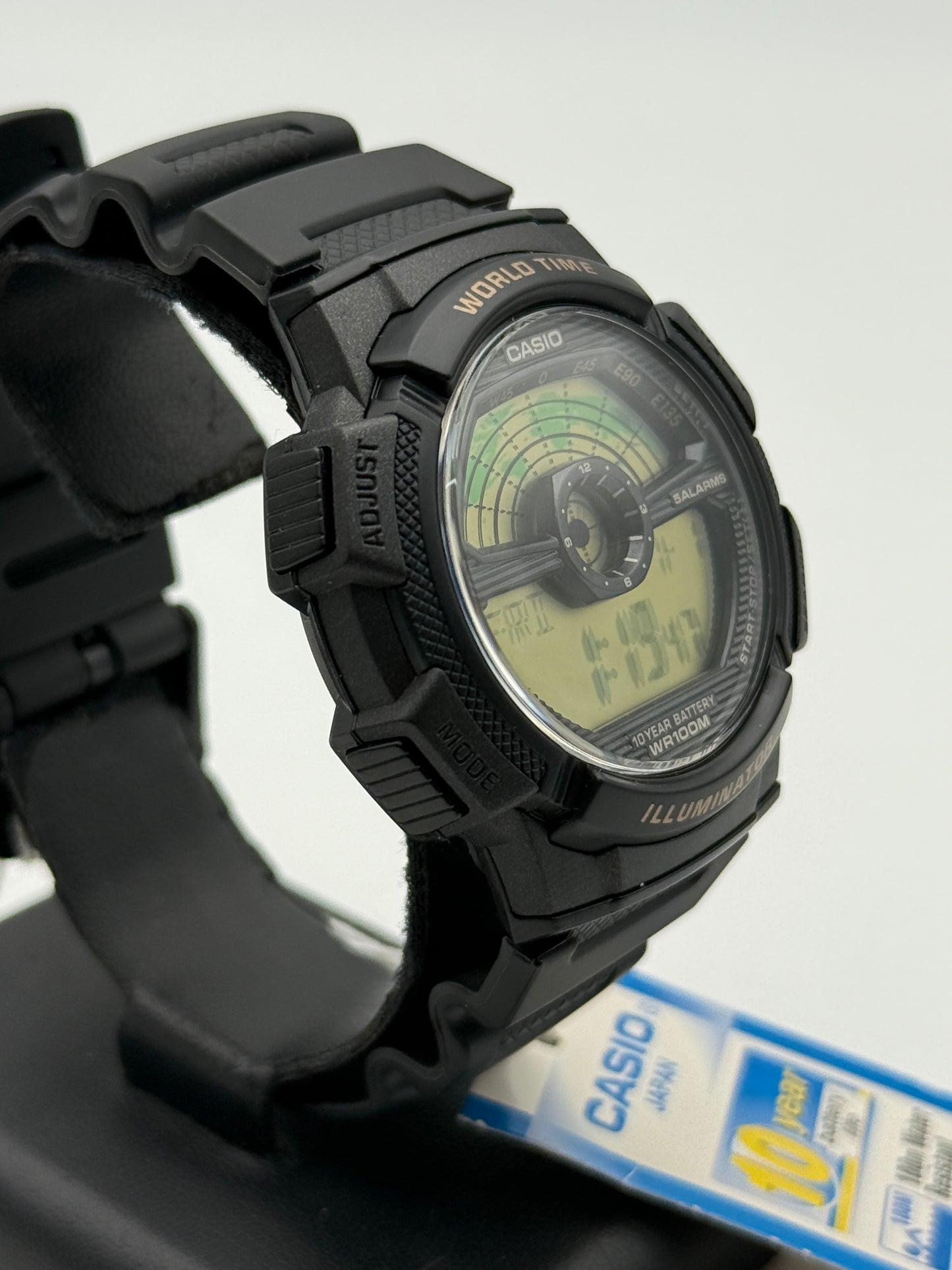 casio world time nos 3254 ae-1100w 45mm box
