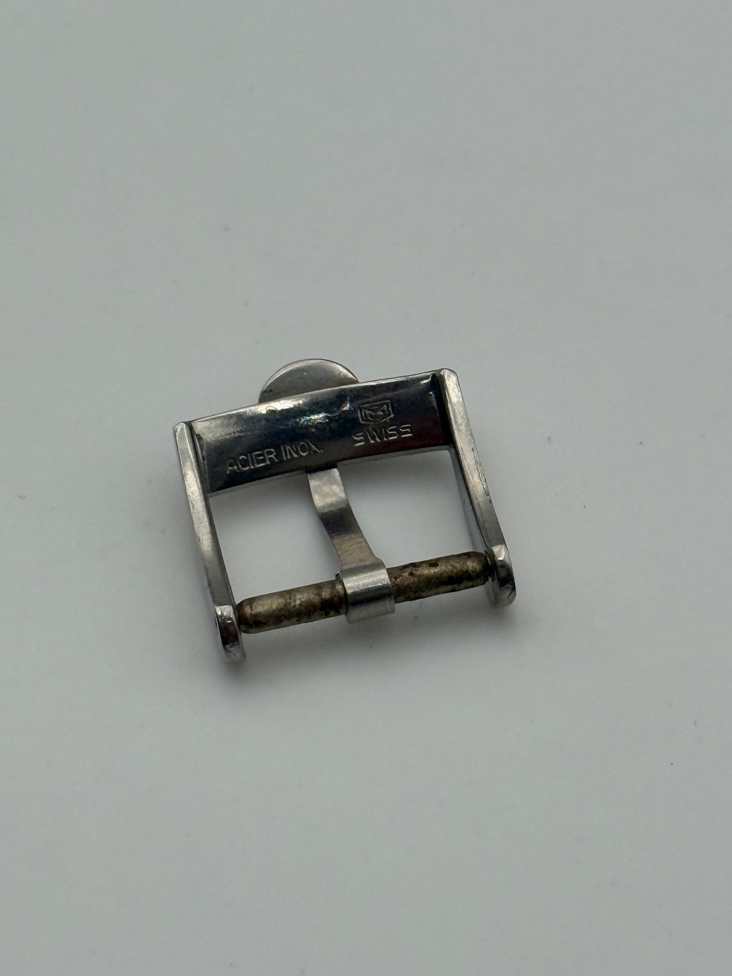omega acciaio 14mm fibbia buckle vintage