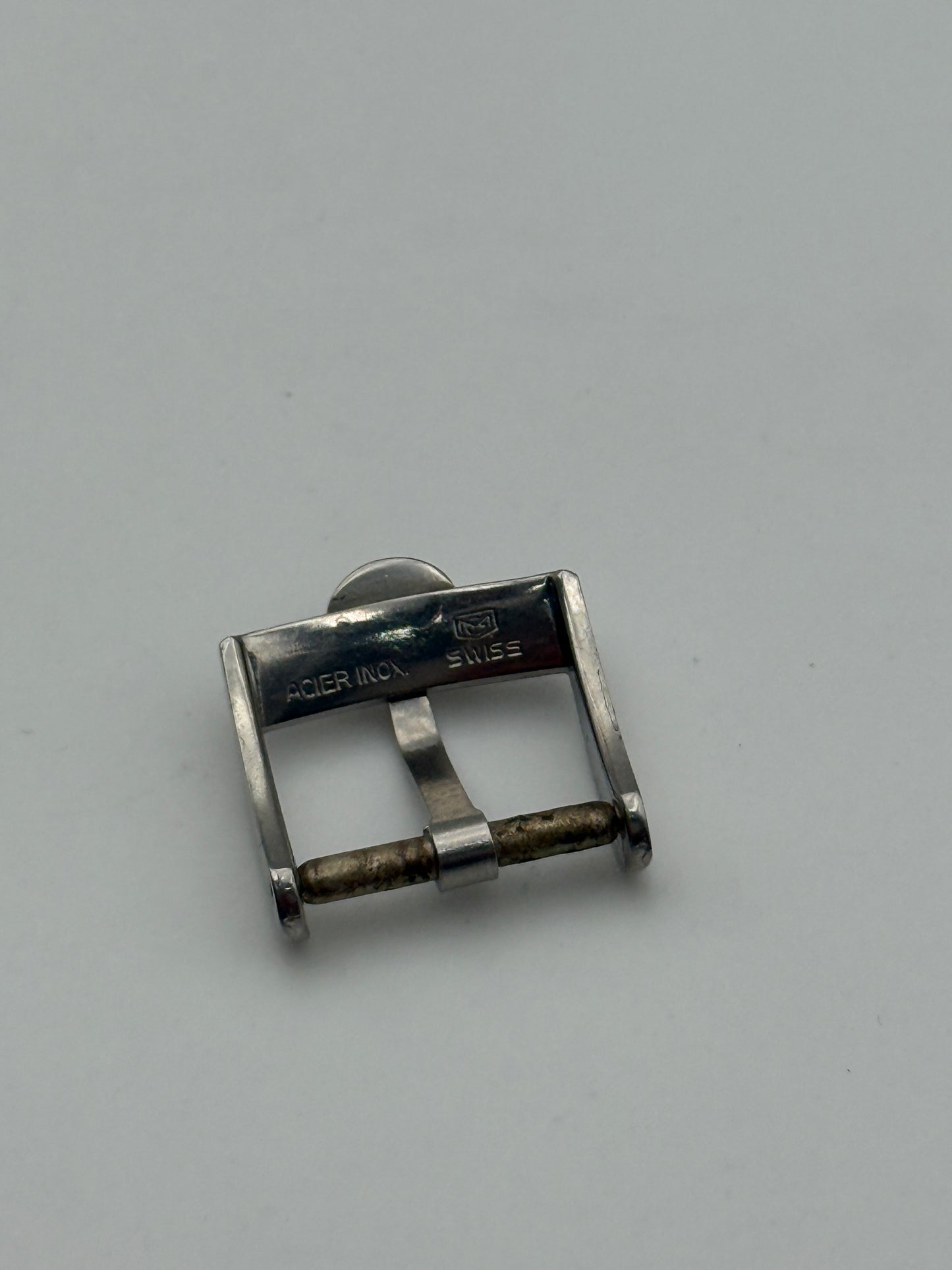 omega acciaio 14mm fibbia buckle vintage