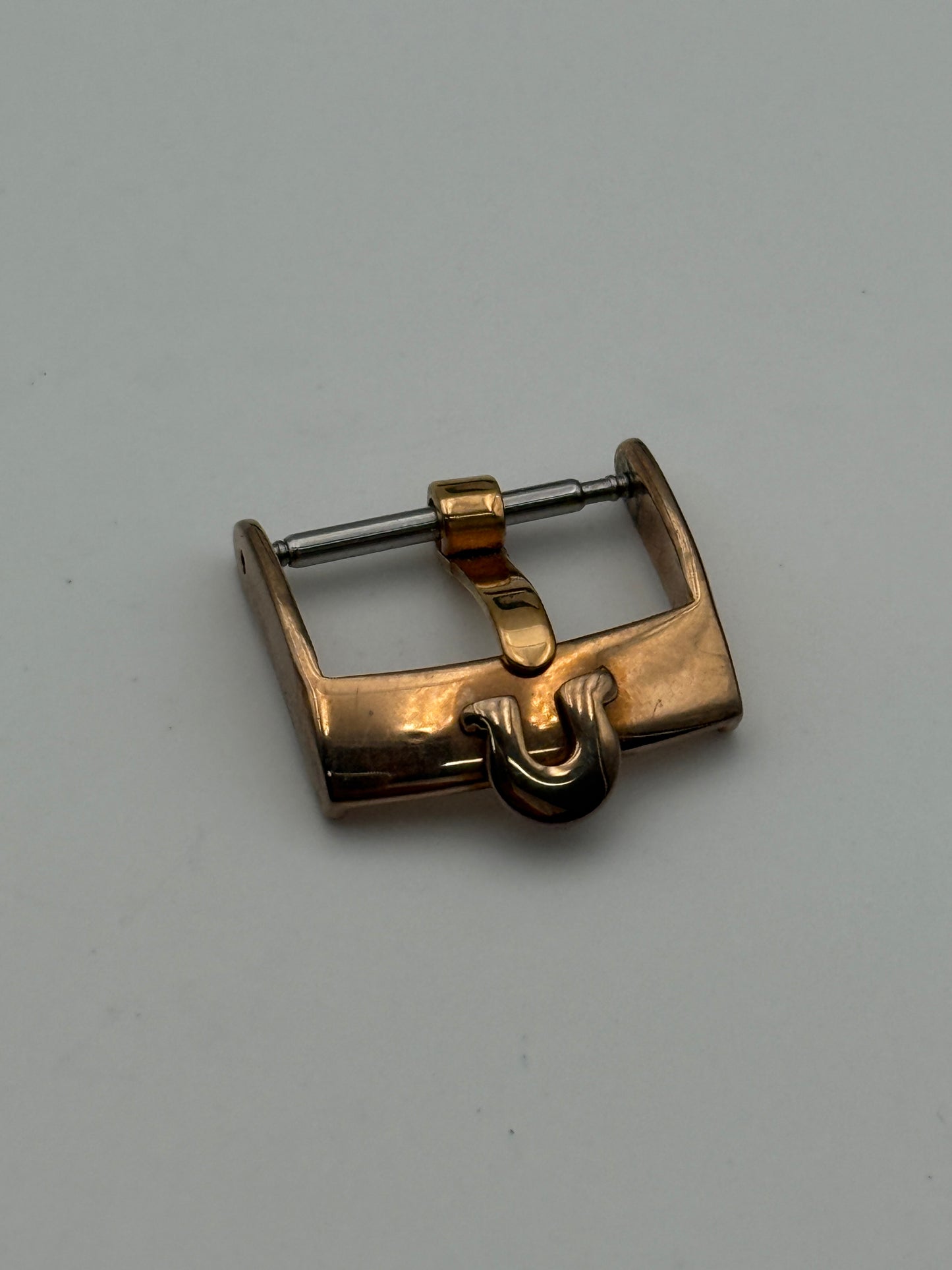omega 16mm oro rosa rose gold fibbia buckle