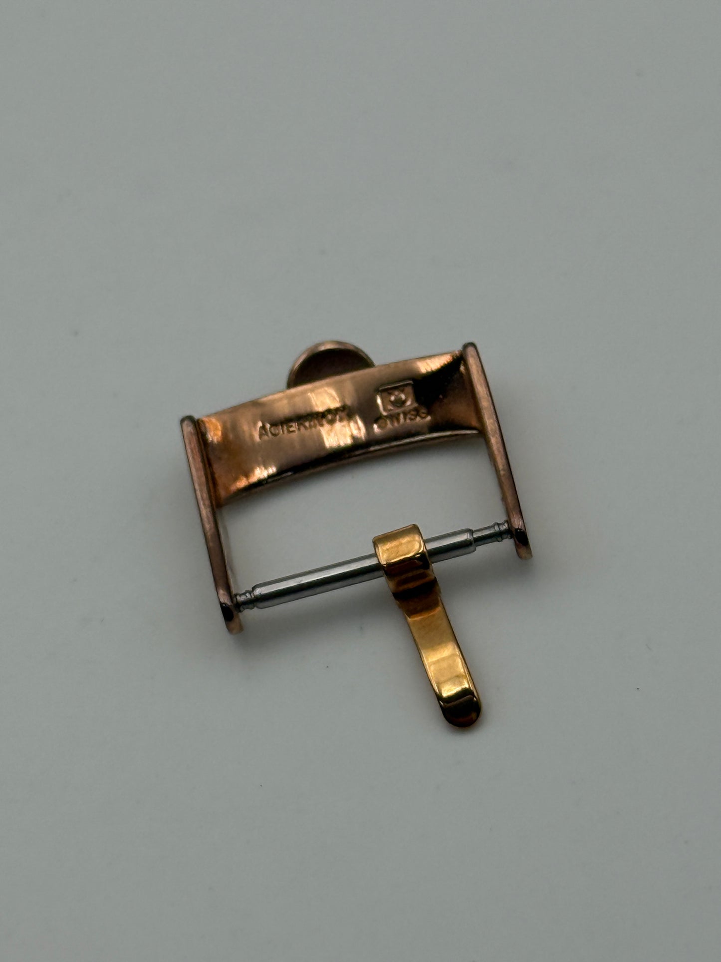 omega 16mm oro rosa rose gold fibbia buckle