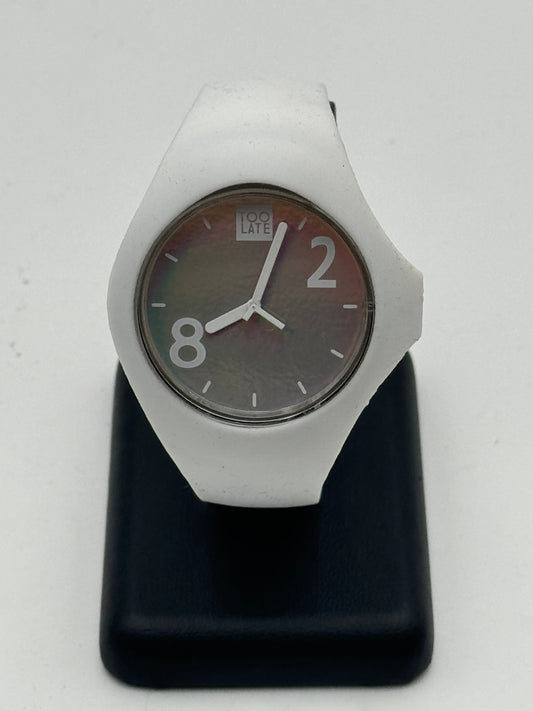 too late watch gomma rubber 33mm quartz