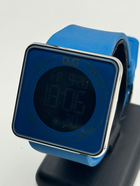dolce e gabbana digital watch dw0736 44mm blue