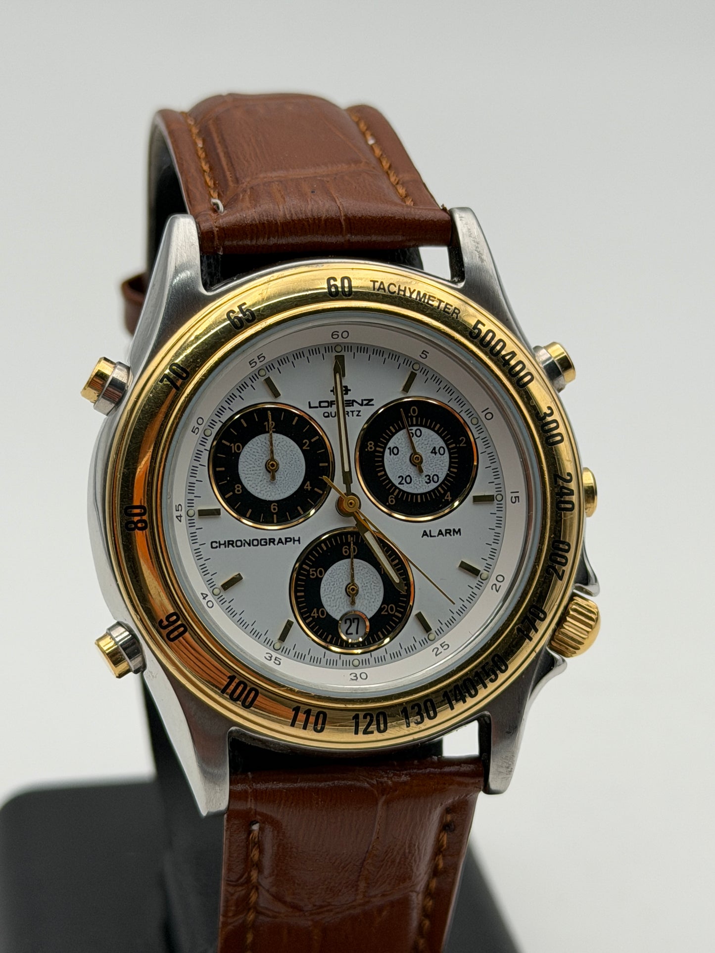 lorenz chronograph 3s10 vintage quartz alarm