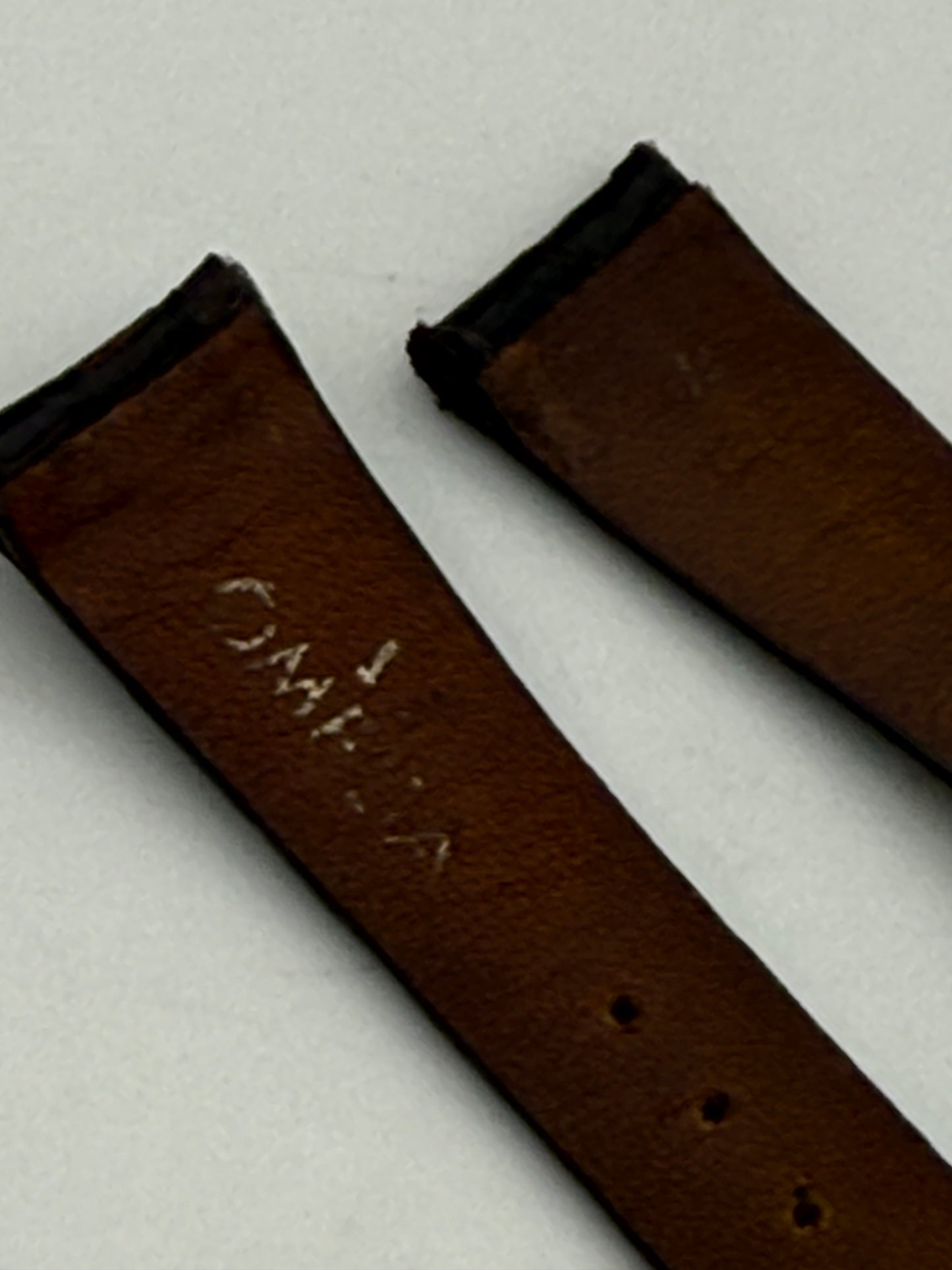 omega 17mm cinturino strap leather vintage