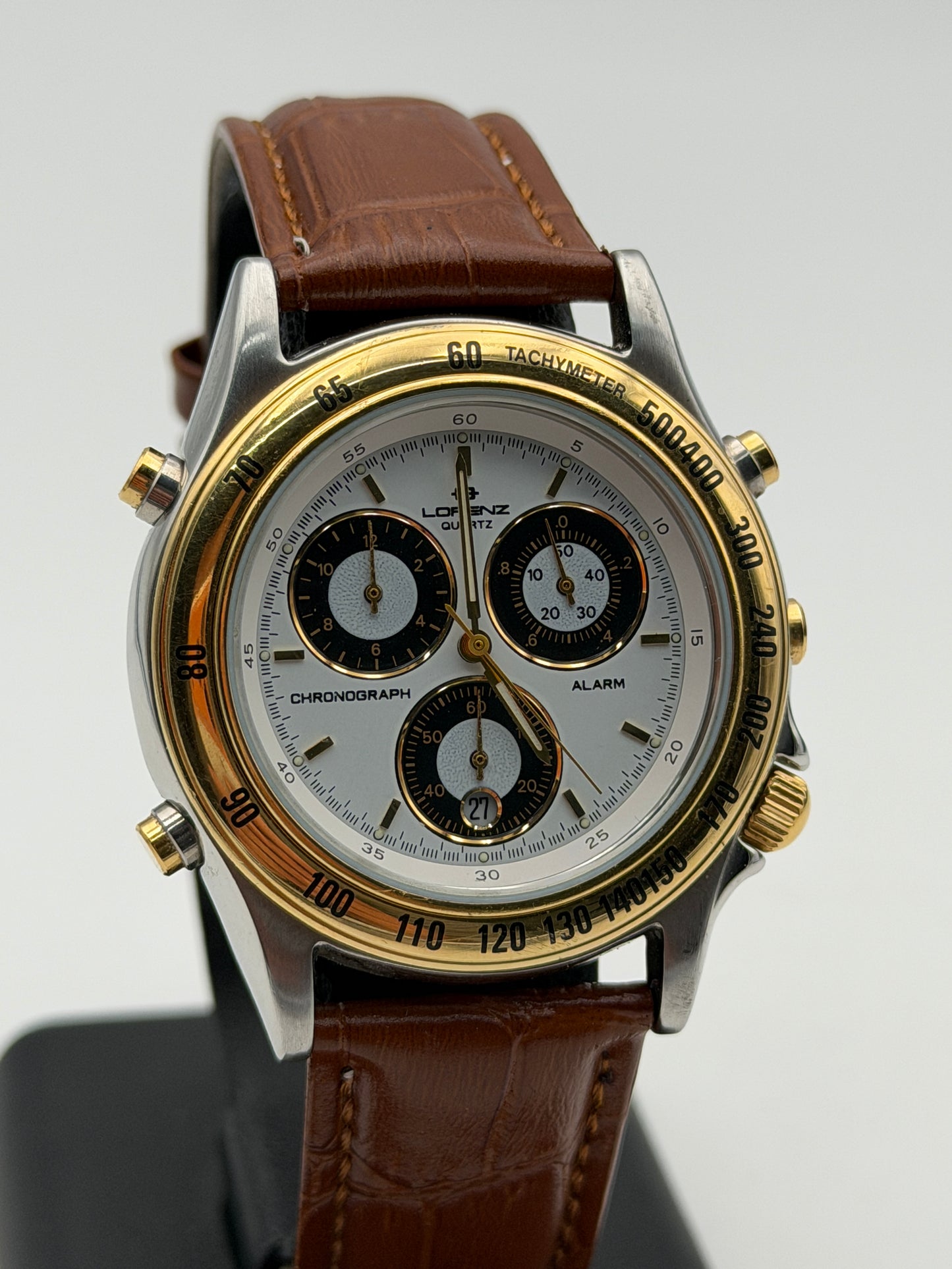 lorenz chronograph 3s10 vintage quartz alarm
