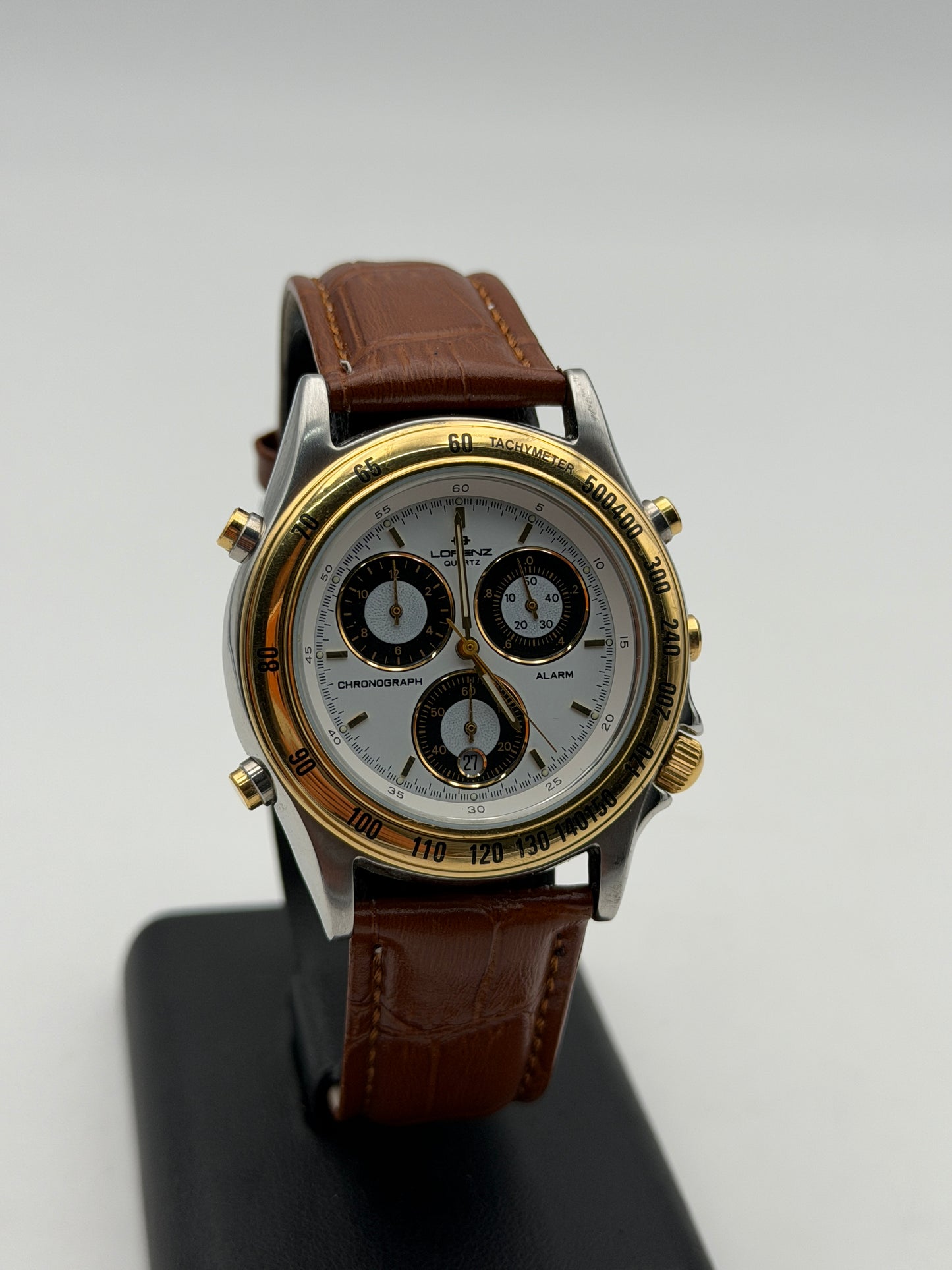 lorenz chronograph 3s10 vintage quartz alarm