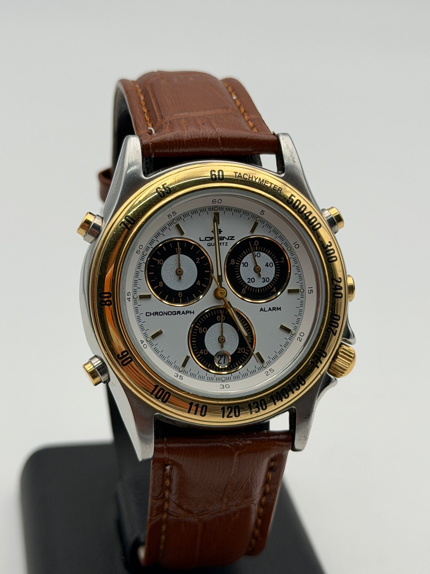 lorenz chronograph 3s10 vintage quartz alarm