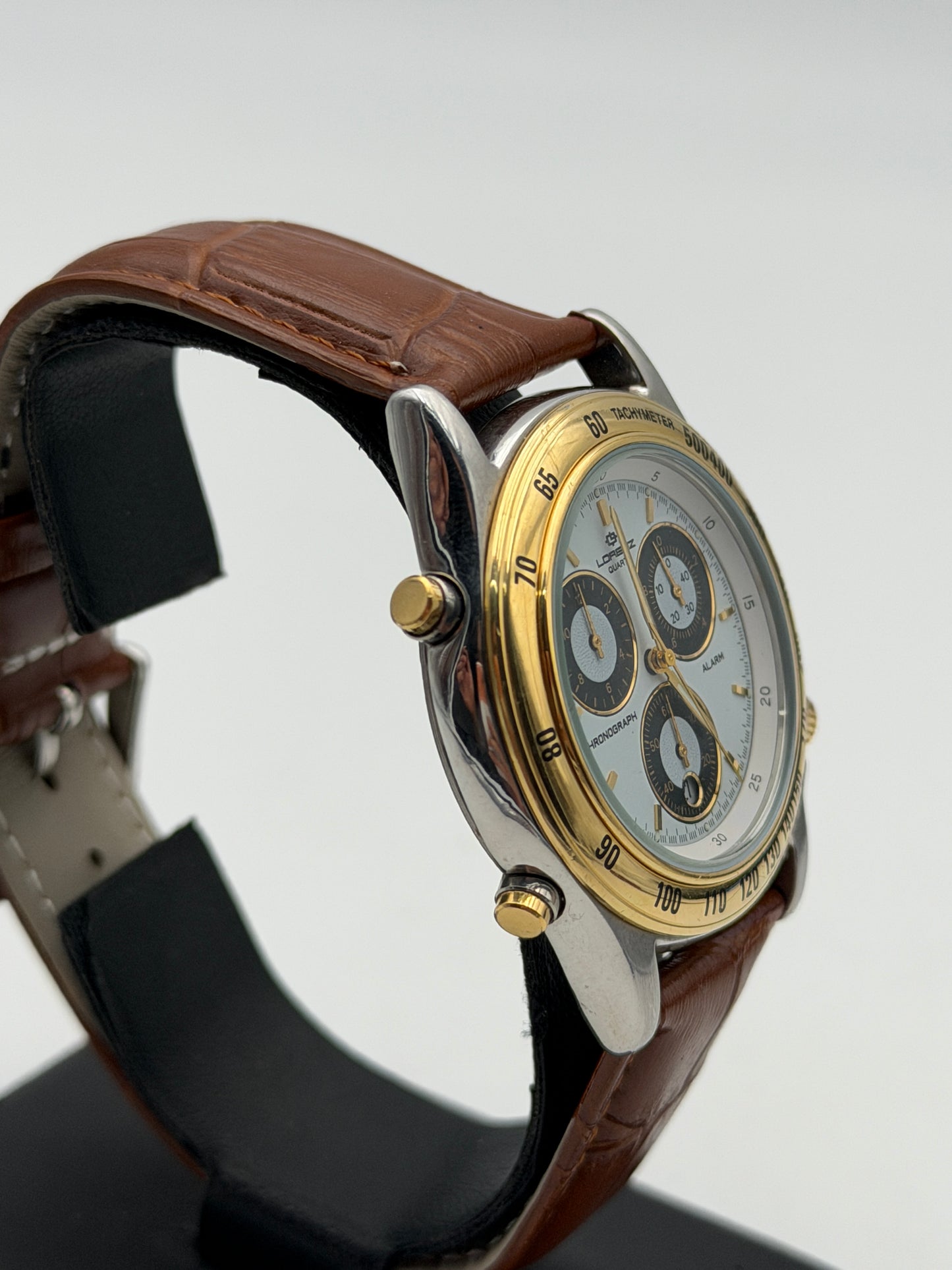 lorenz chronograph 3s10 vintage quartz alarm