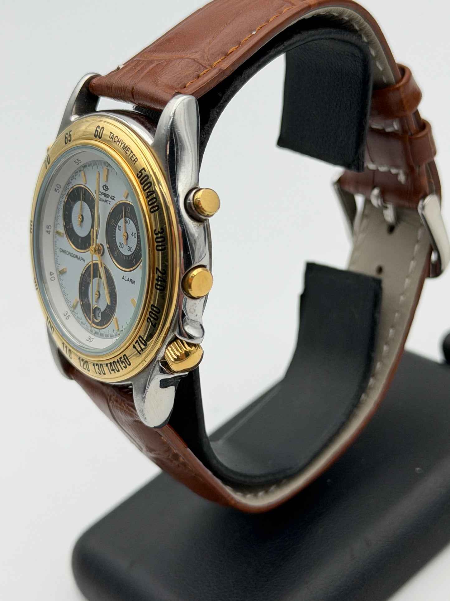 lorenz chronograph 3s10 vintage quartz alarm