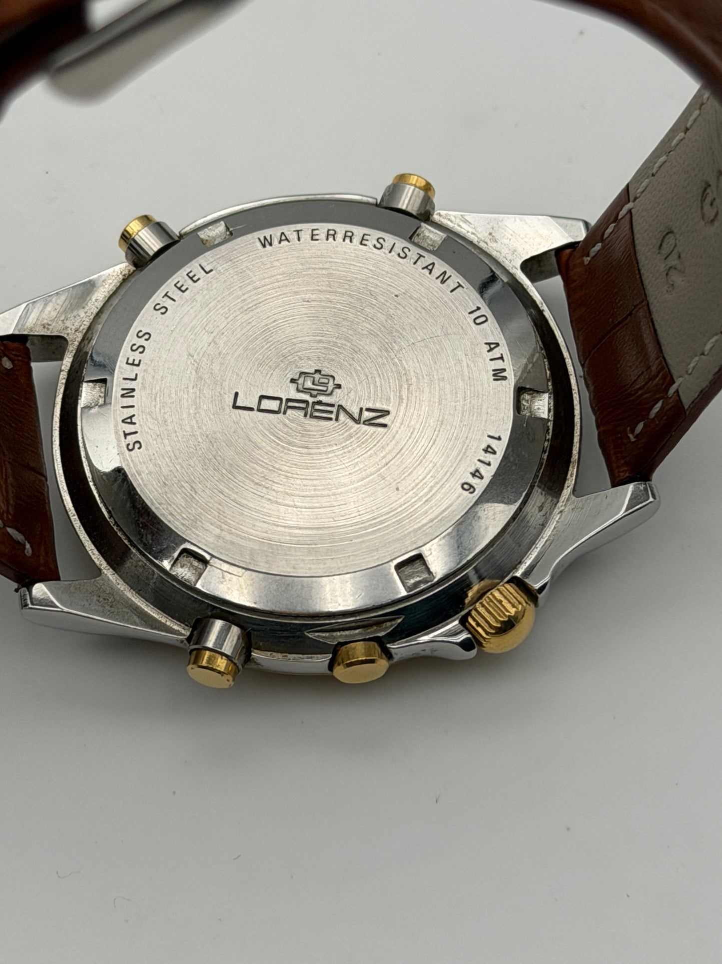 lorenz chronograph 3s10 vintage quartz alarm