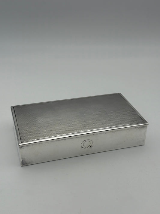 omega watch box vintage silver 925 rare scatola orologio