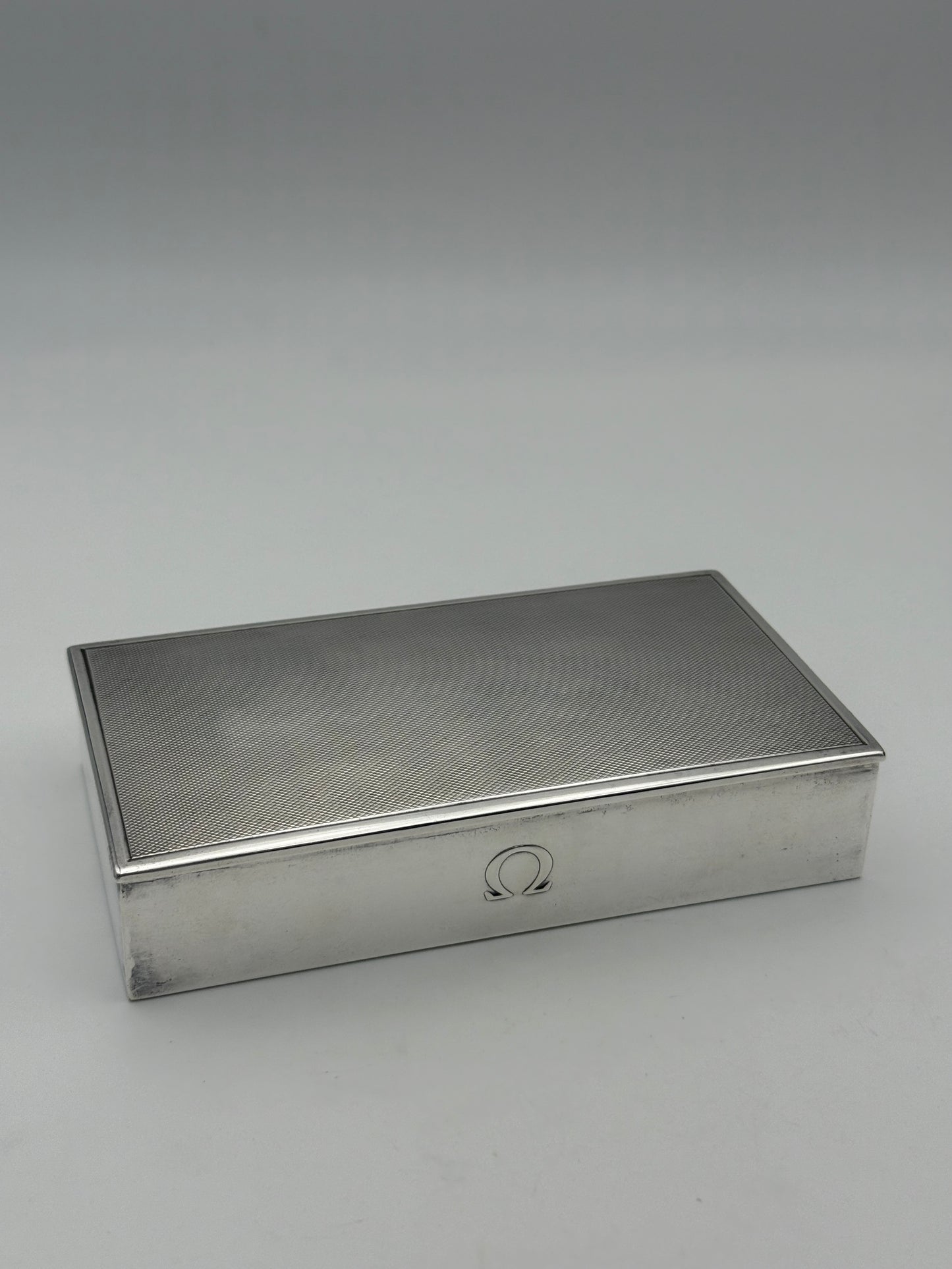 omega watch box vintage silver 925 rare scatola orologio