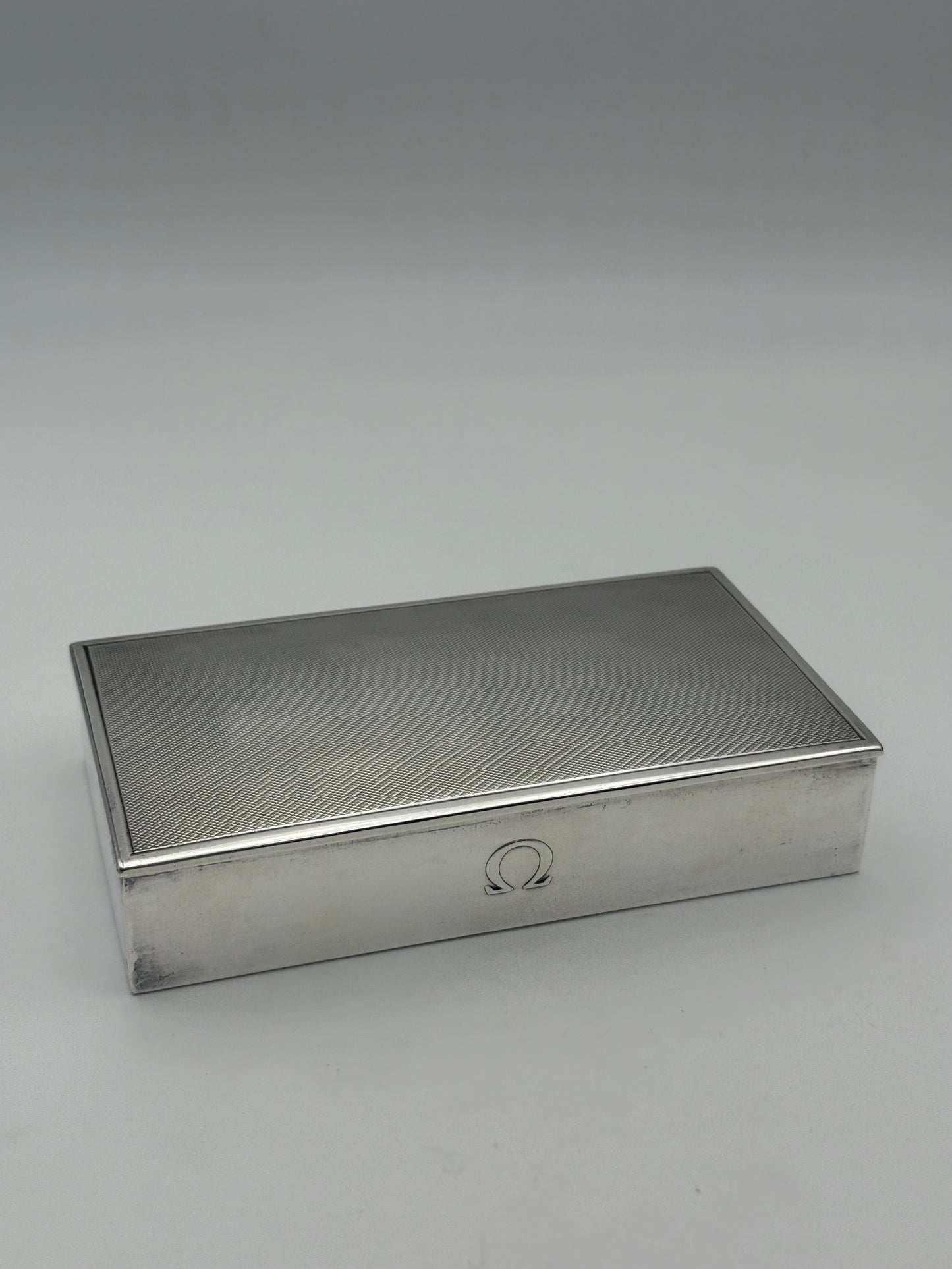 omega watch box vintage silver 925 rare scatola orologio