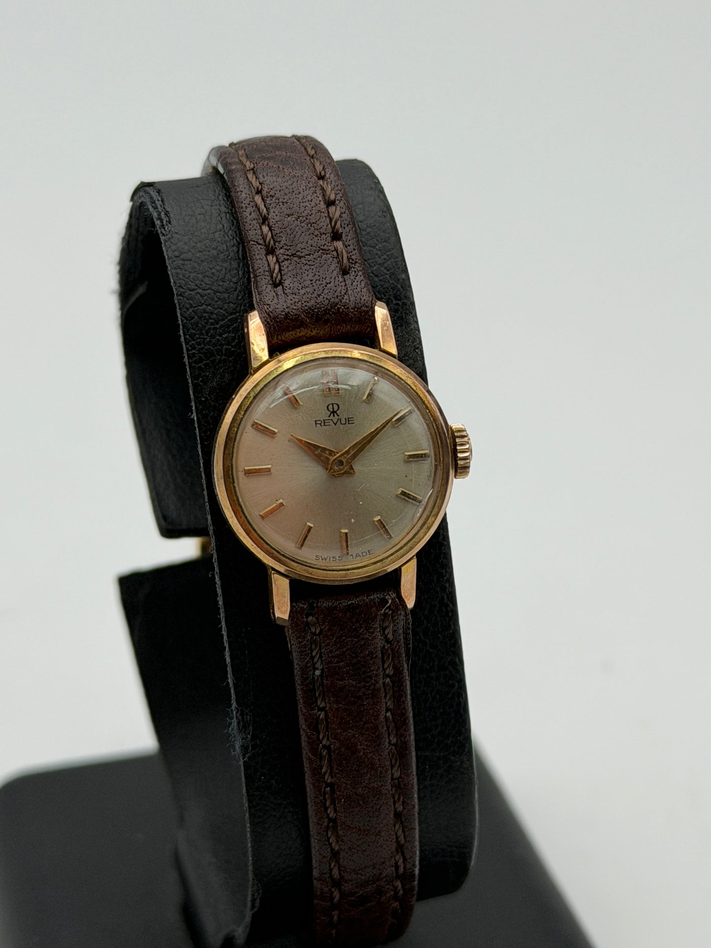 revue watch vintage gold plated 18mm