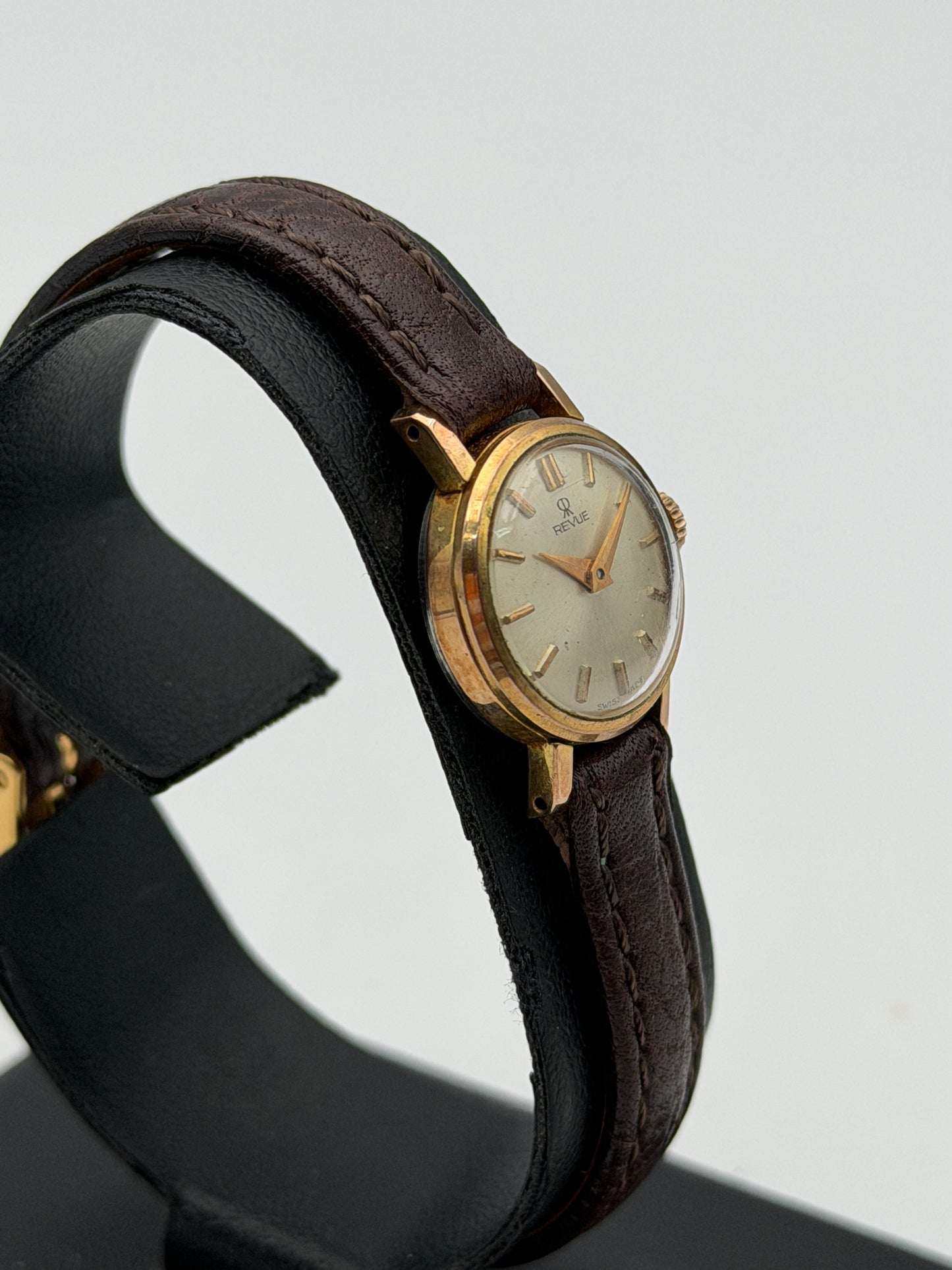 revue watch vintage gold plated 18mm